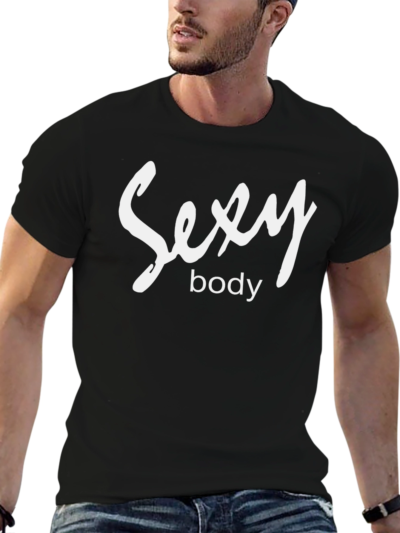 Black Sexy Body Black T-Shirt - Men's Fashion view 6