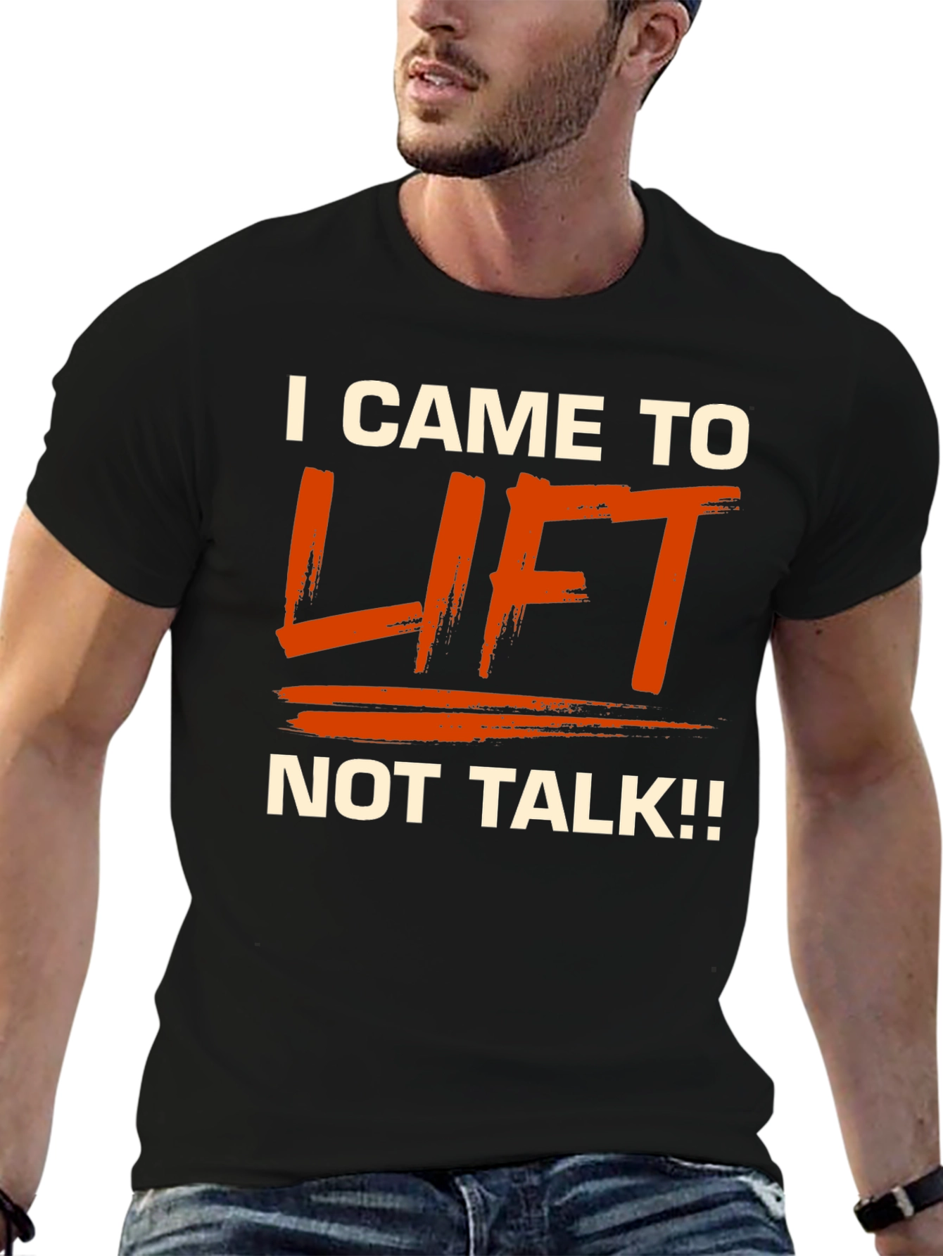 Black I Came to Lift T-Shirt view 6