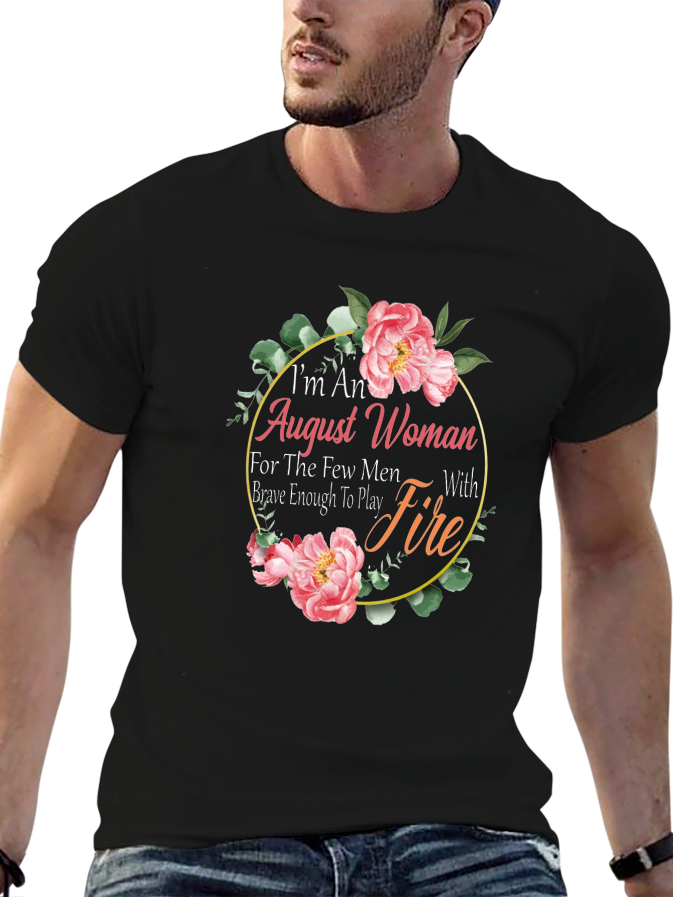 Black August Woman Floral Graphic T-Shirt view 6