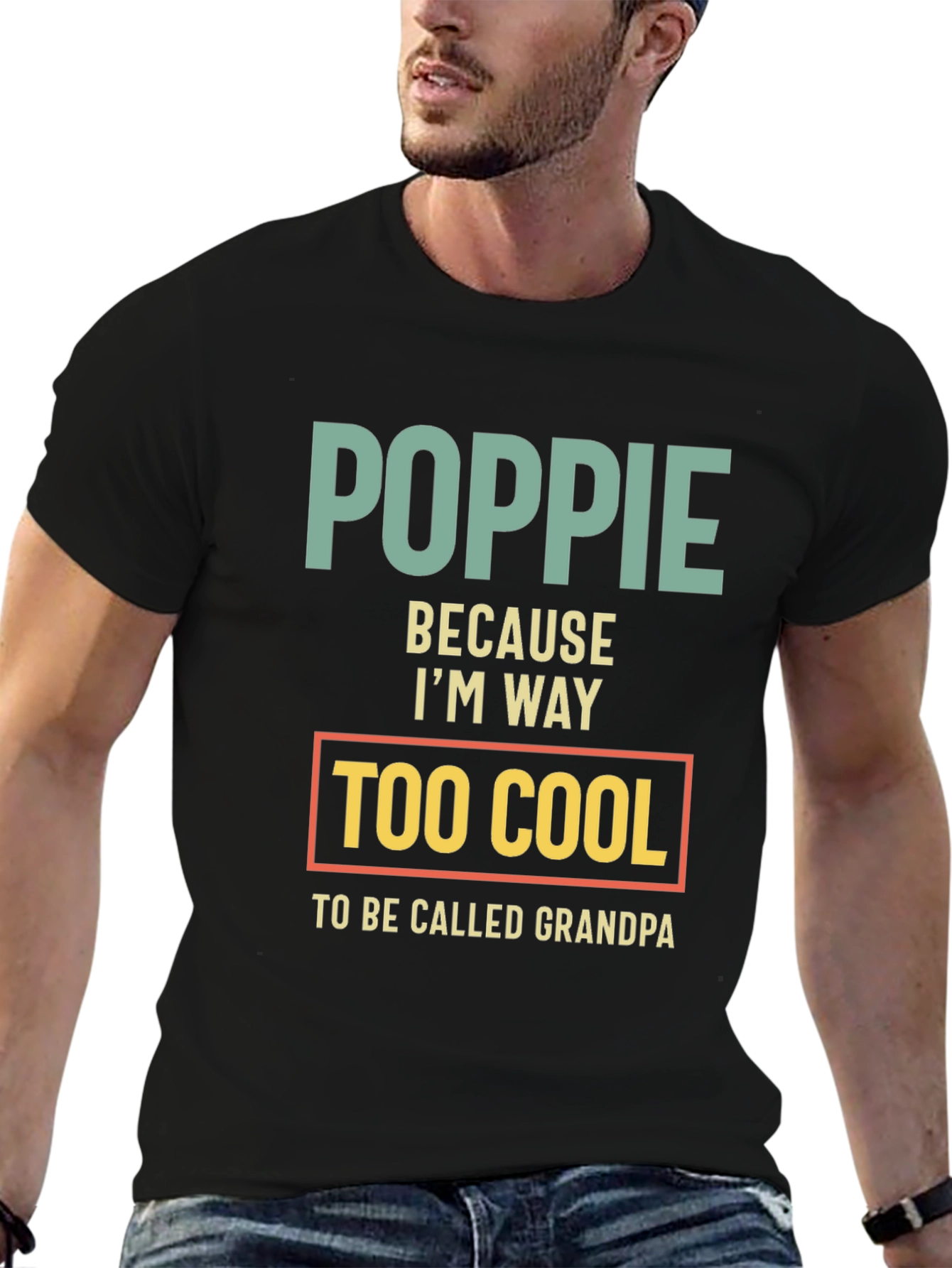 Black Poppie - Too Cool Grandpa T-Shirt view 6
