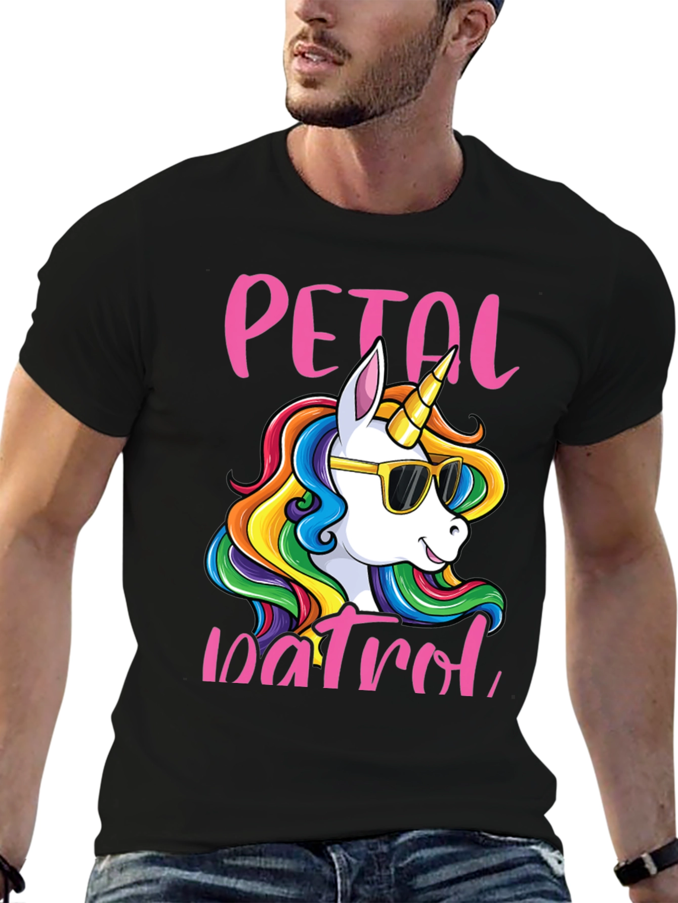 Black Petal Patrol Unicorn Graphic Tee view 6