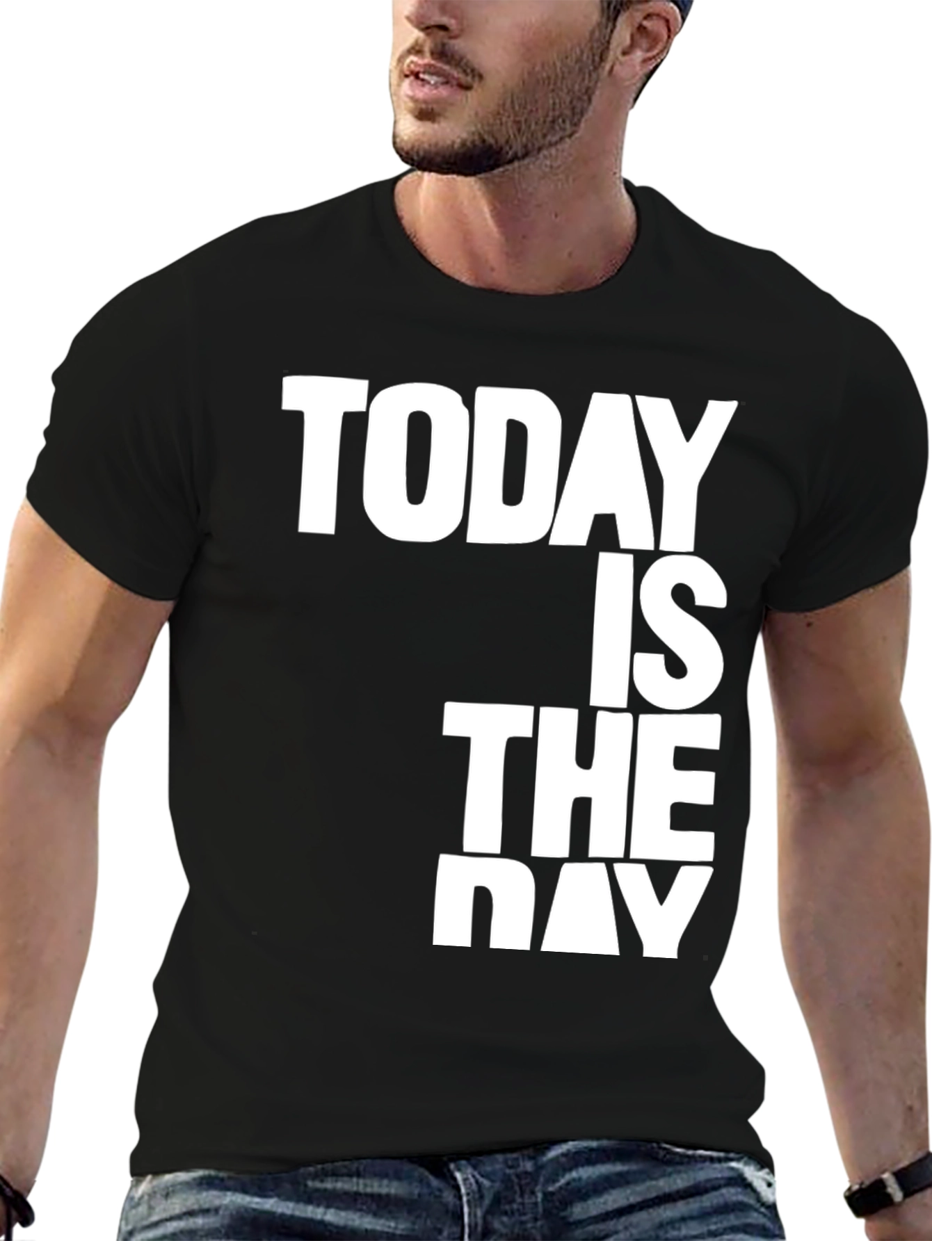Black Today Is The Day Graphic Tee view 6