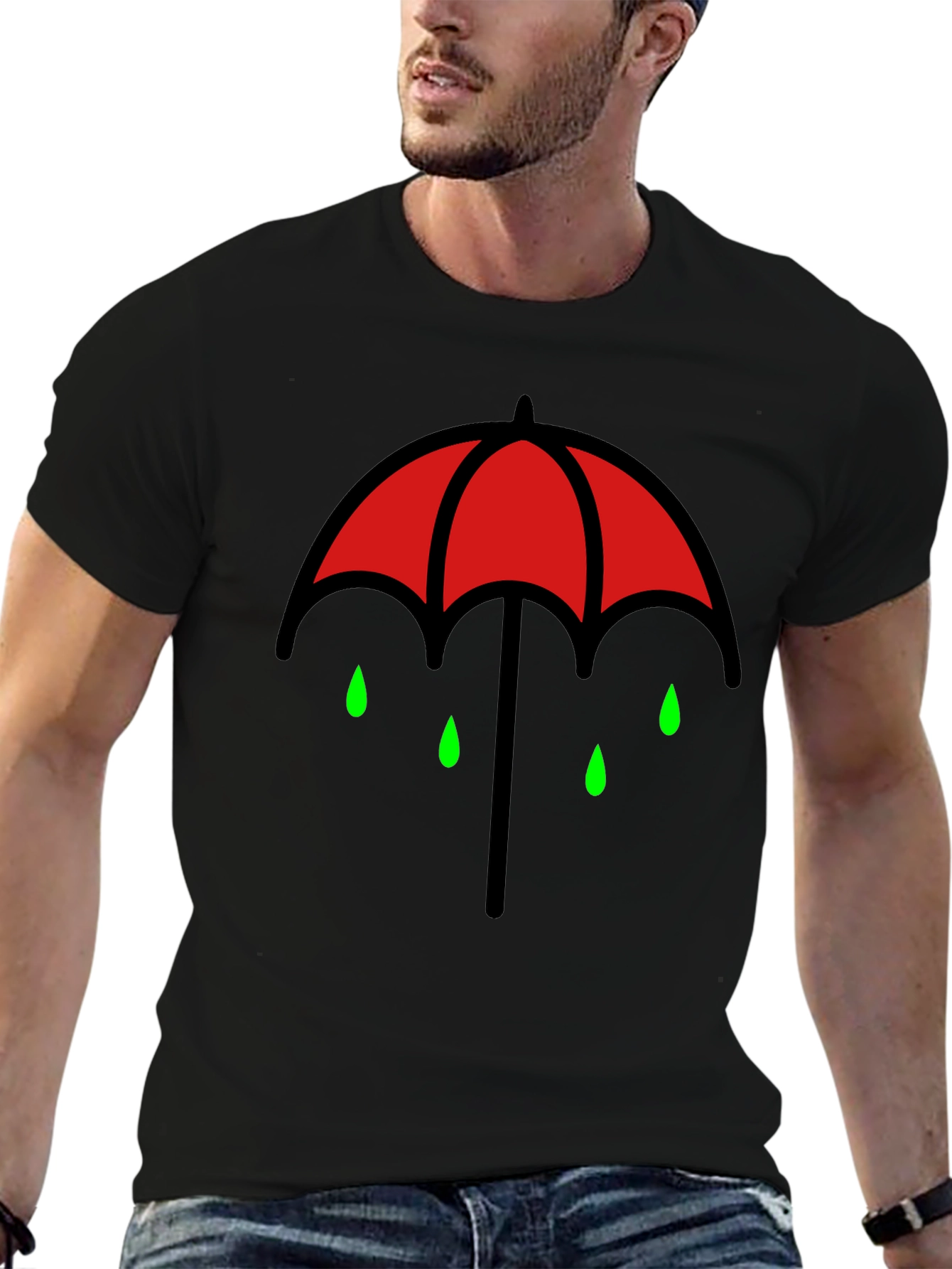 Black Umbrella Academy Inspired Graphic Tee - Black Cotton T-Shirt view 6