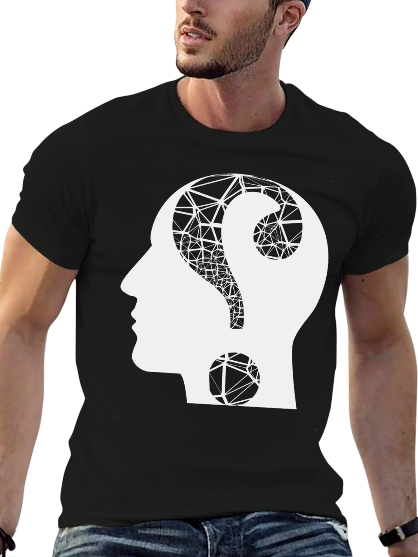 Black Intriguing Mind T-Shirt - Question Your Reality view 6