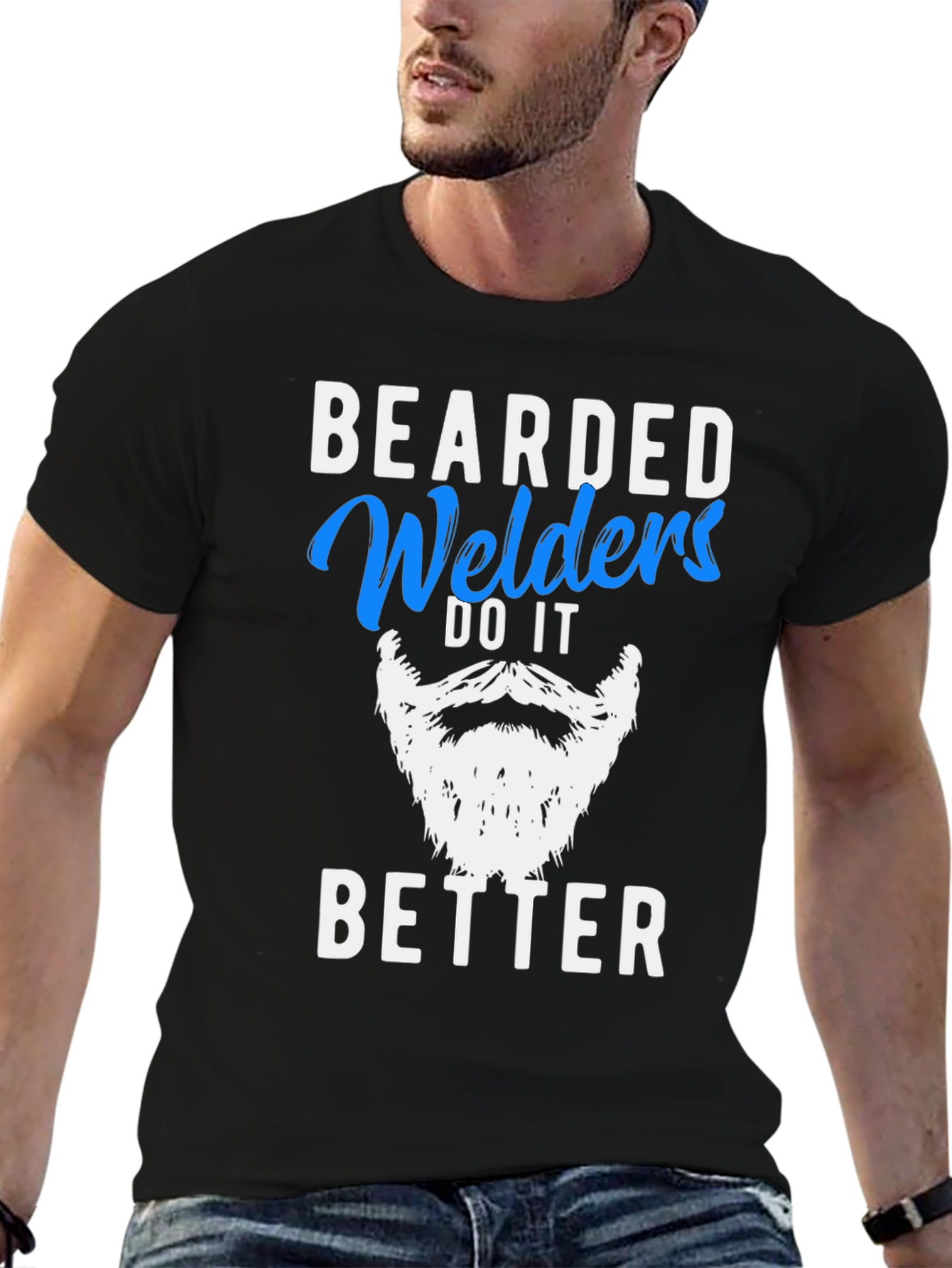 Black Bearded Welders Do It Better T-Shirt view 6