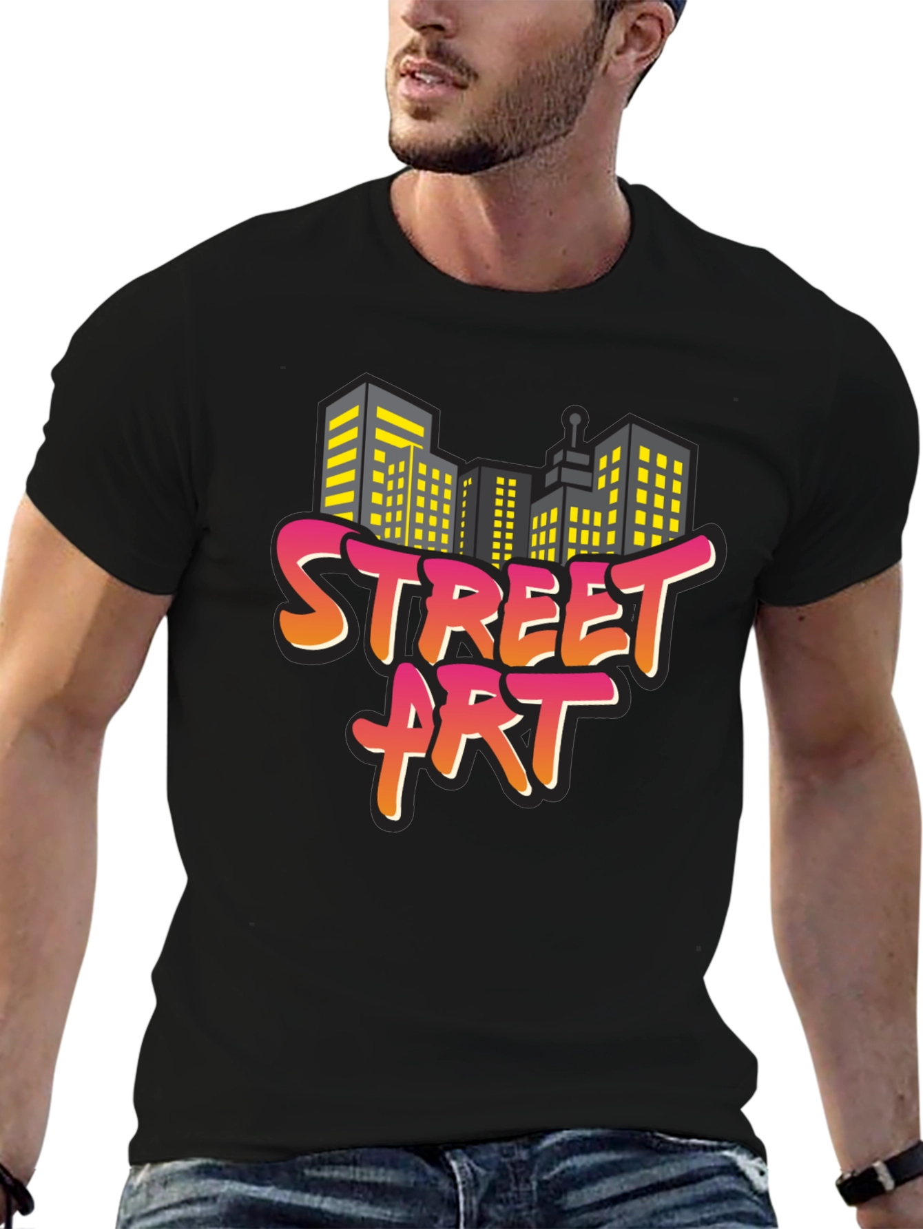Black Street Art Graphic Tee - Urban Style view 6