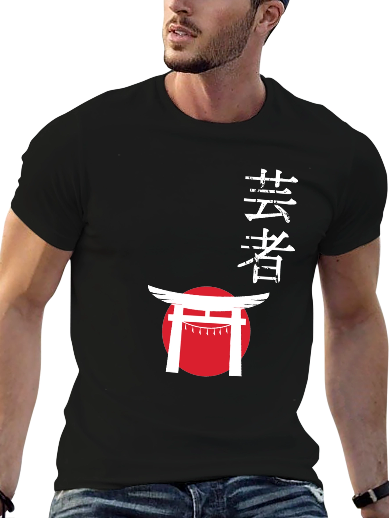 Black Japanese Geisha Graphic Tee view 6