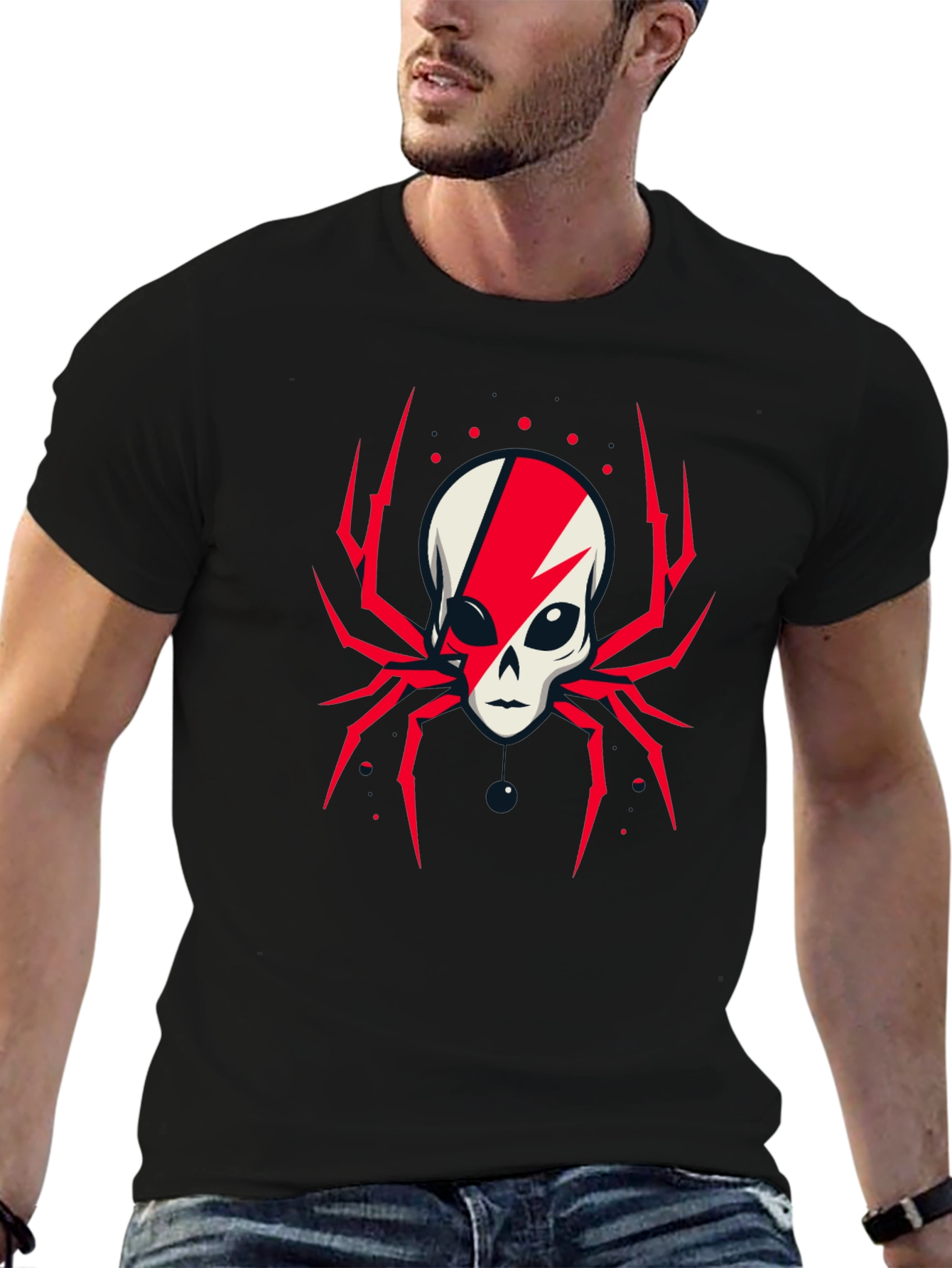 Black Alien Spider Graphic Tee - Unique Design view 6
