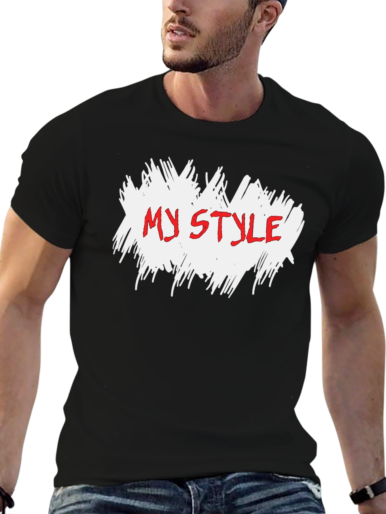 Black My Style Graphic Tee - Cool Trendy Casual Cotton Shirt view 6