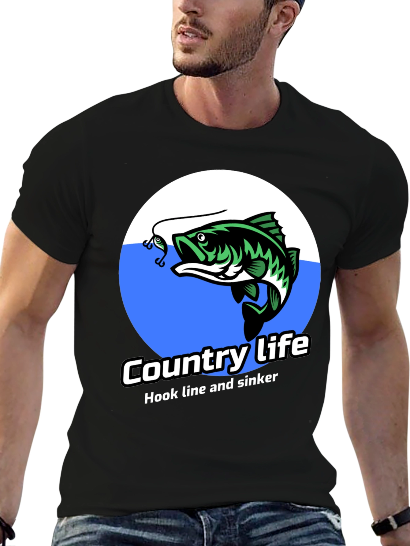 Black Country Life Bass Fishing T-Shirt view 6