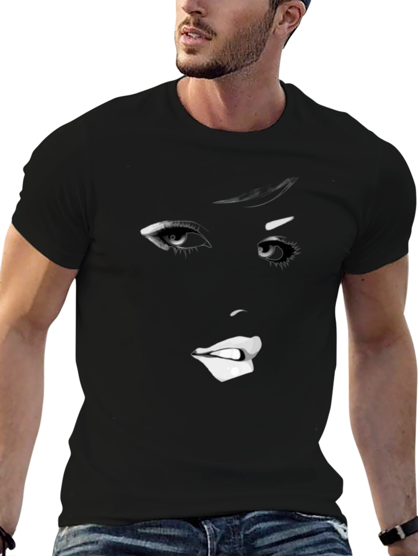 Black Audrey Hepburn Graphic Tee - Black T-Shirt view 6