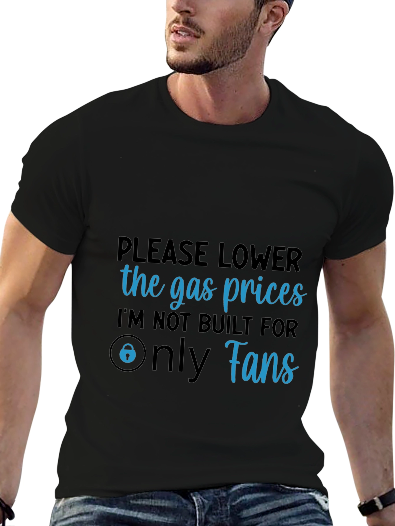 Black Funny Gas Price T-Shirt: Only Fans view 6