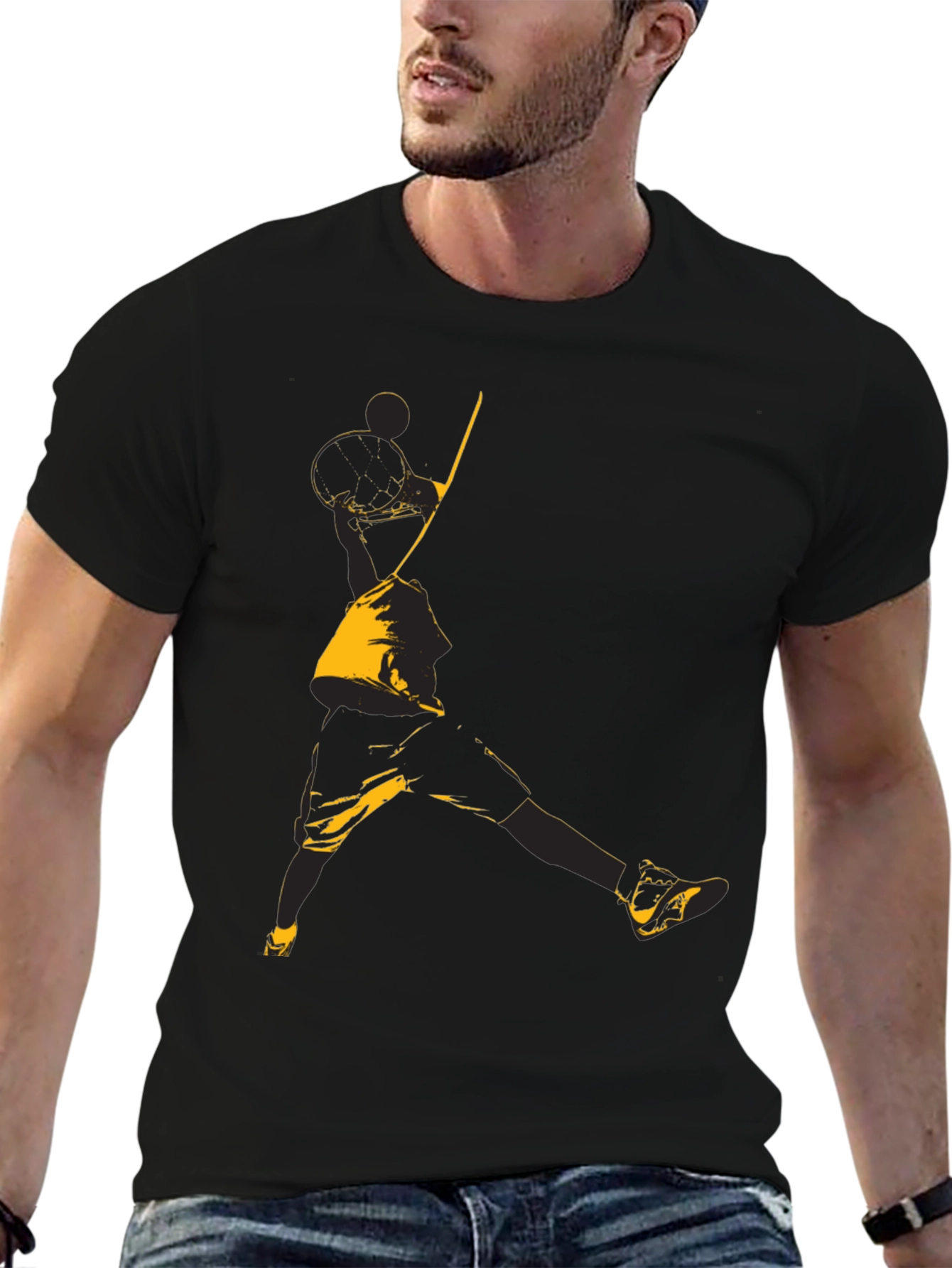 Black Black Basketball Graphic Tee view 6