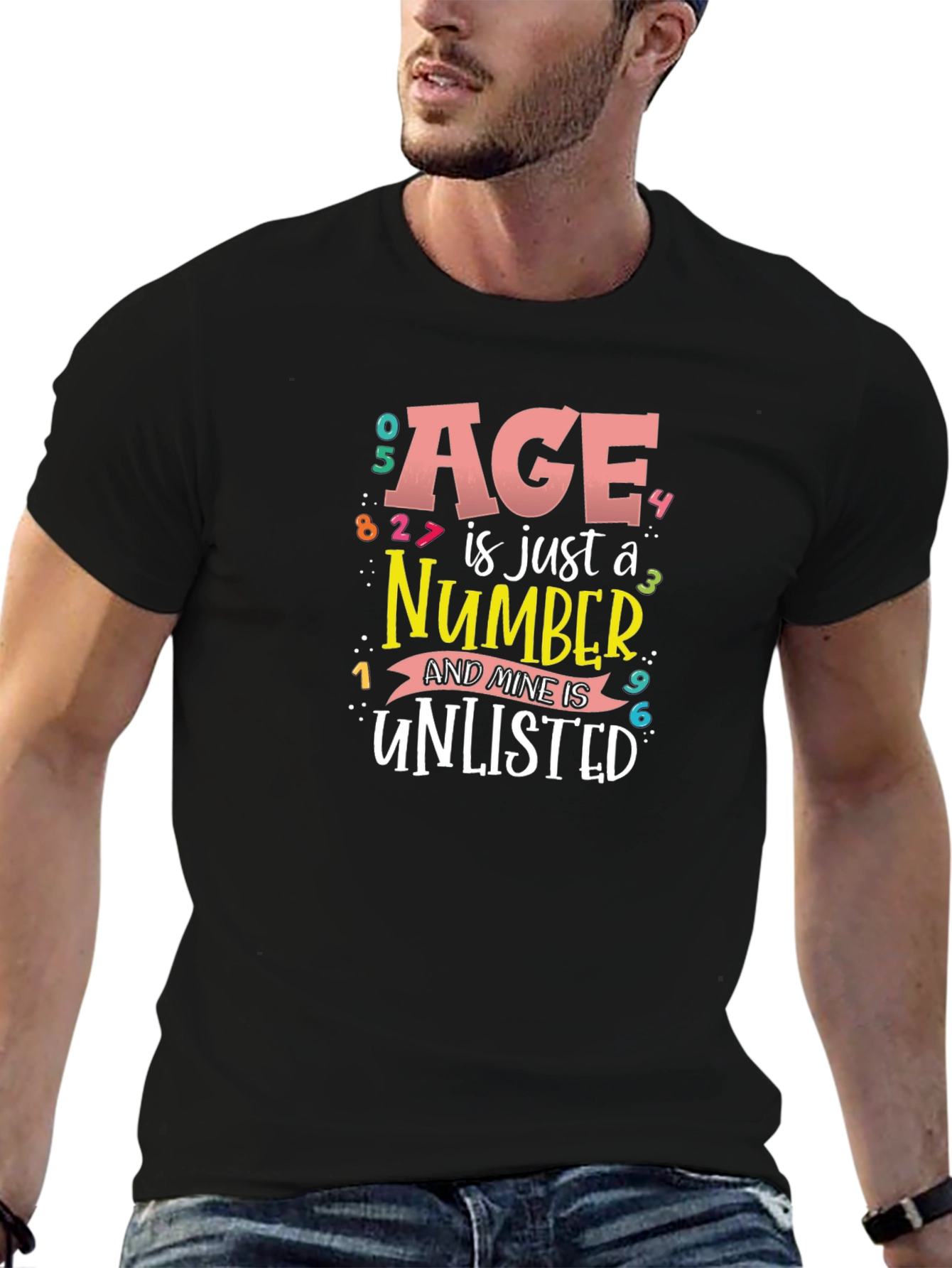 Black Age is Just a Number Funny T-Shirt view 6