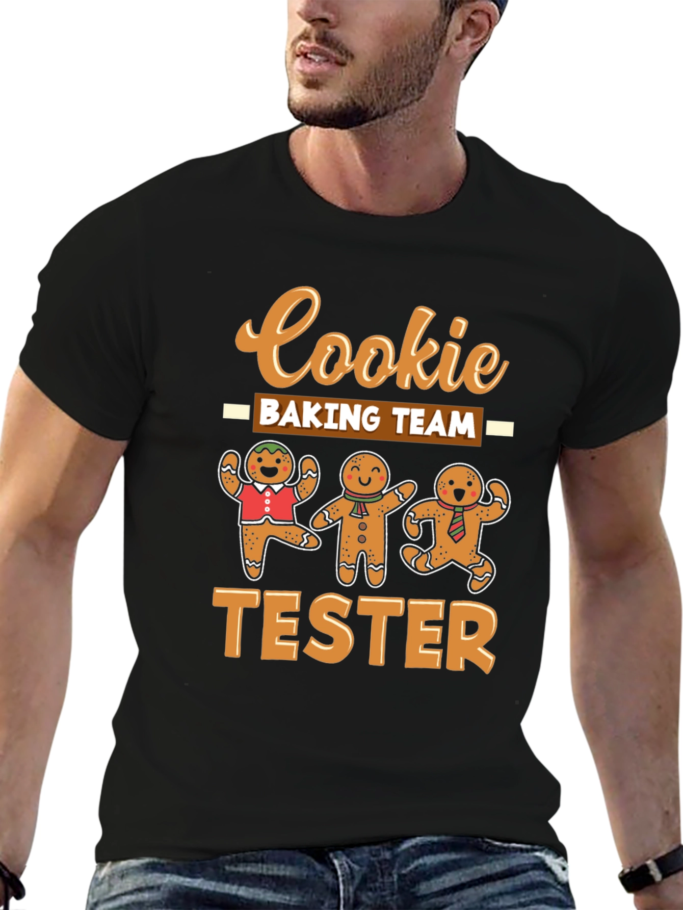 Black Cookie Baking Team Tester Graphic T-Shirt view 6