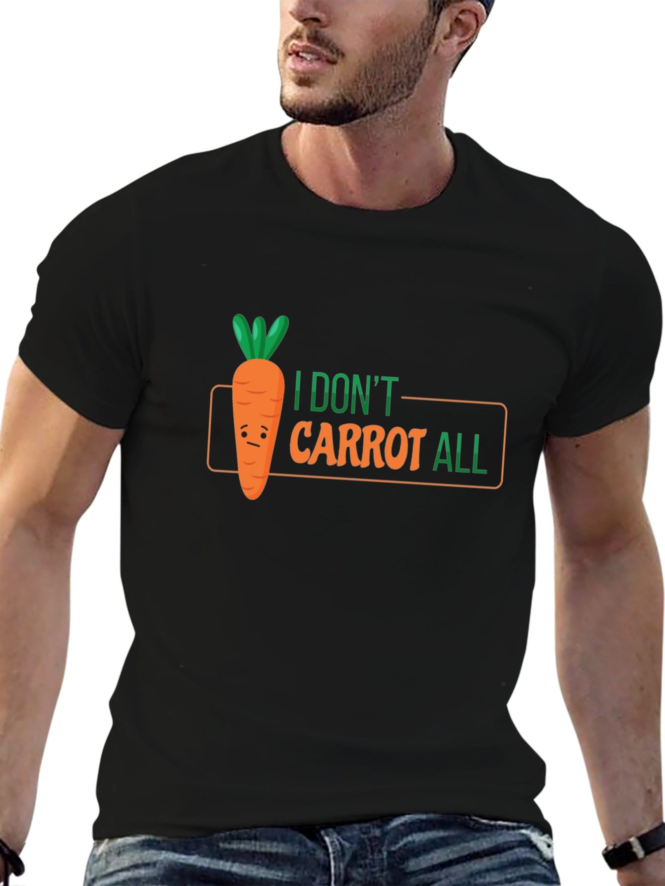 Black I Don't Carrot All Funny T-Shirt view 6