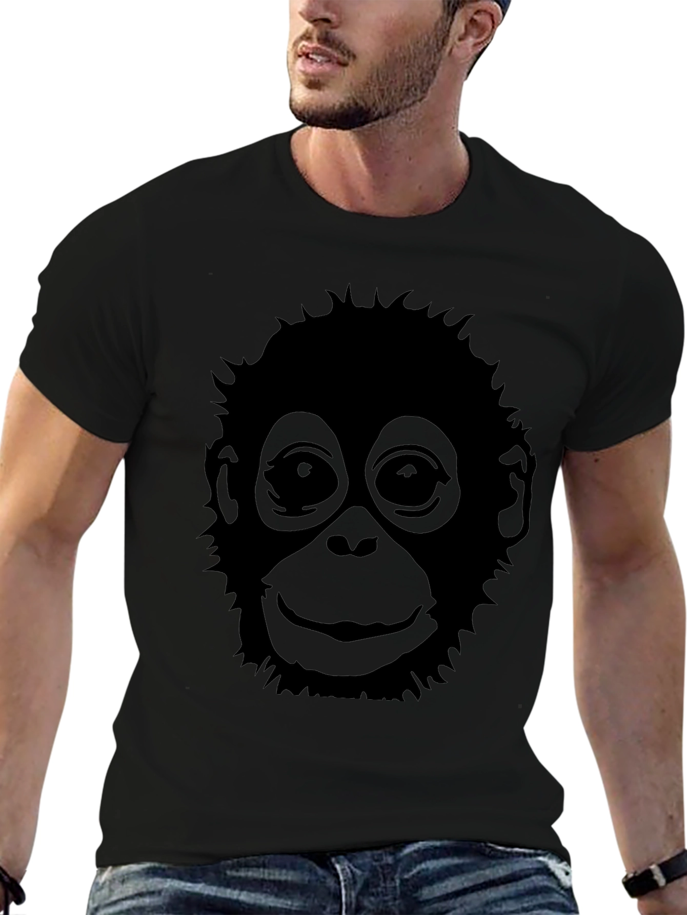 Black Monkey Graphic Black T-Shirt view 6