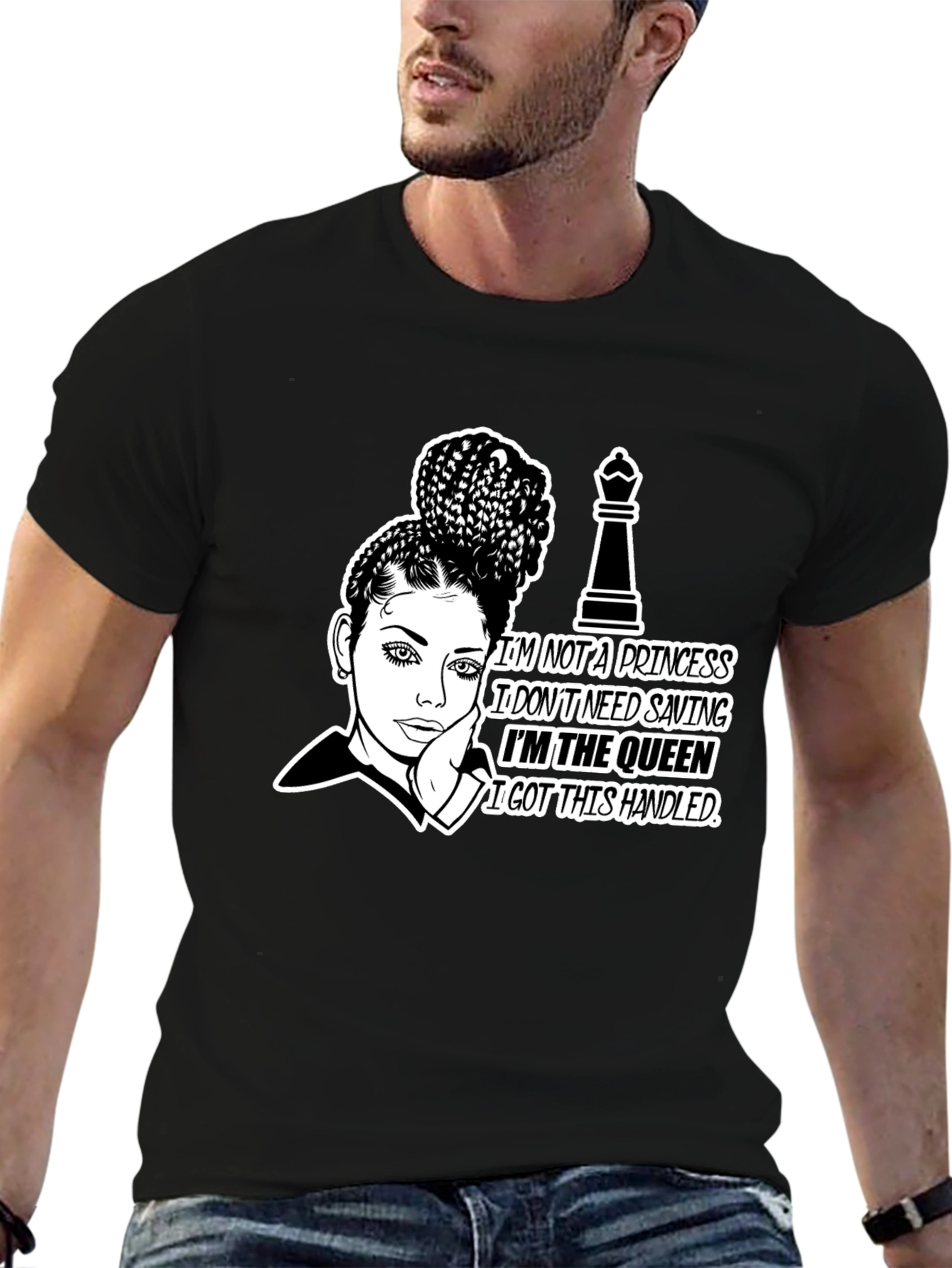 Black Queen Graphic Tee - Empowering Chess Queen view 6