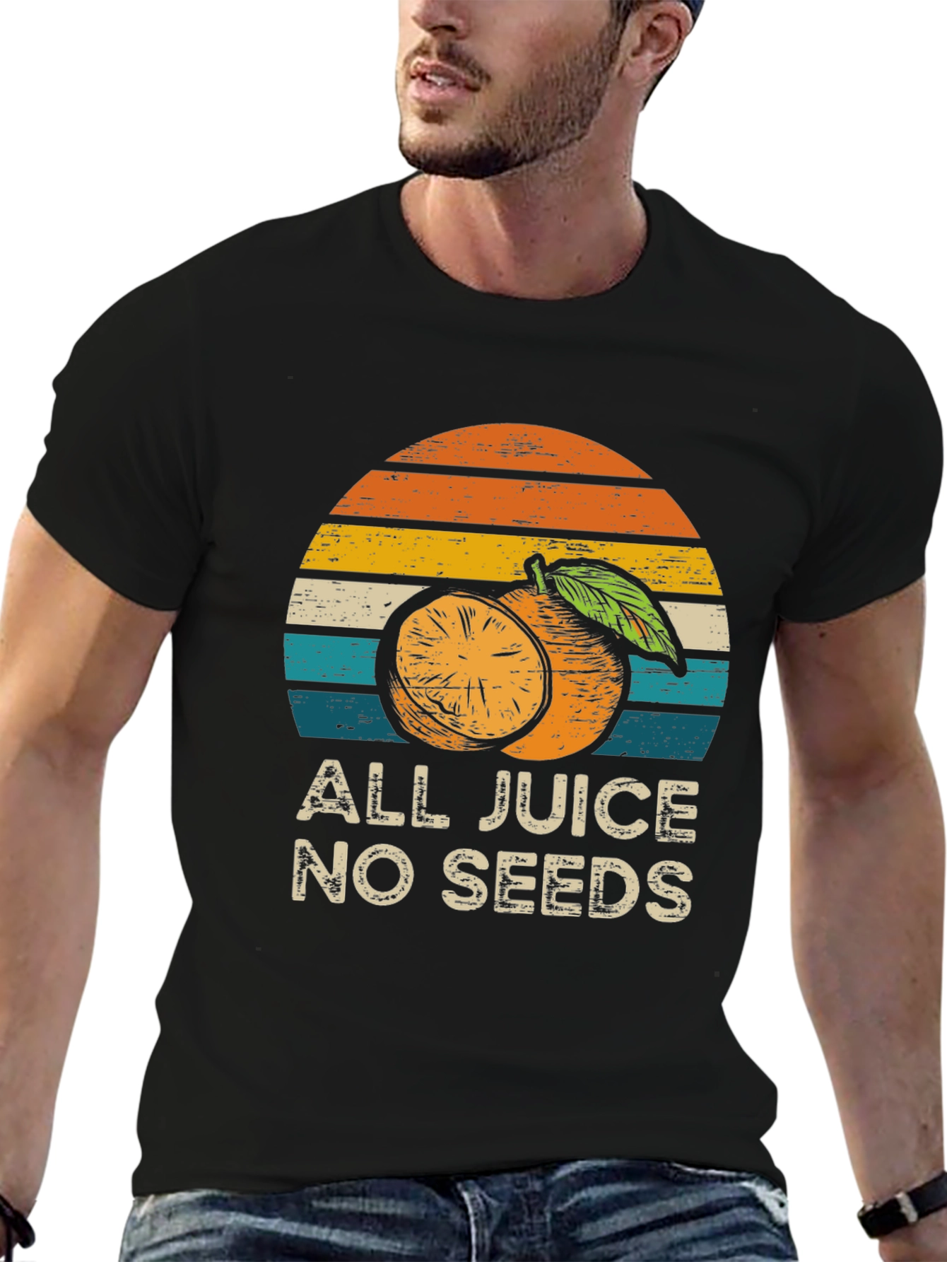 Black All Juice No Seeds Graphic Tee view 6