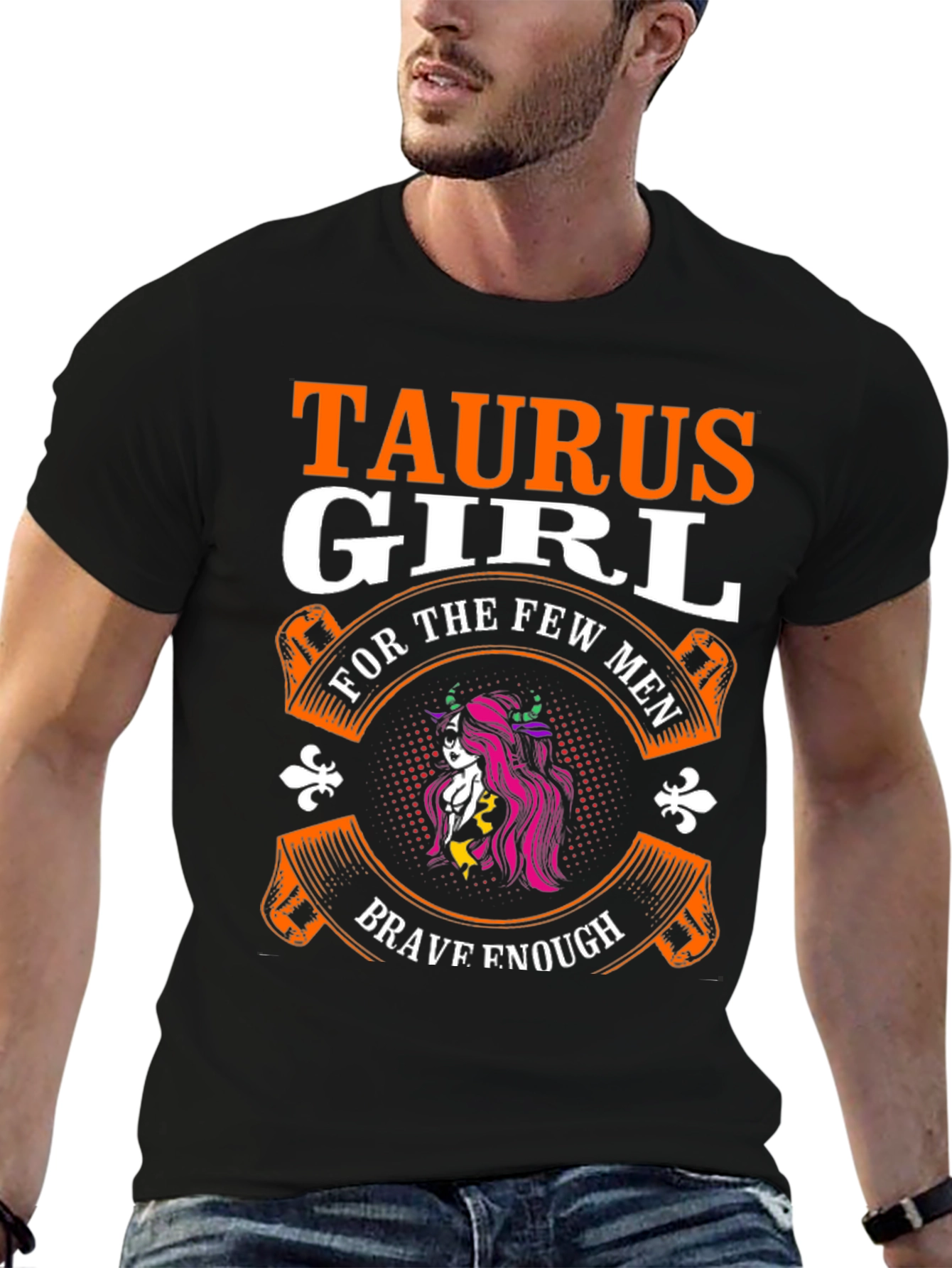 Black Taurus Girl Zodiac Graphic Tee - Brave & Bold view 6