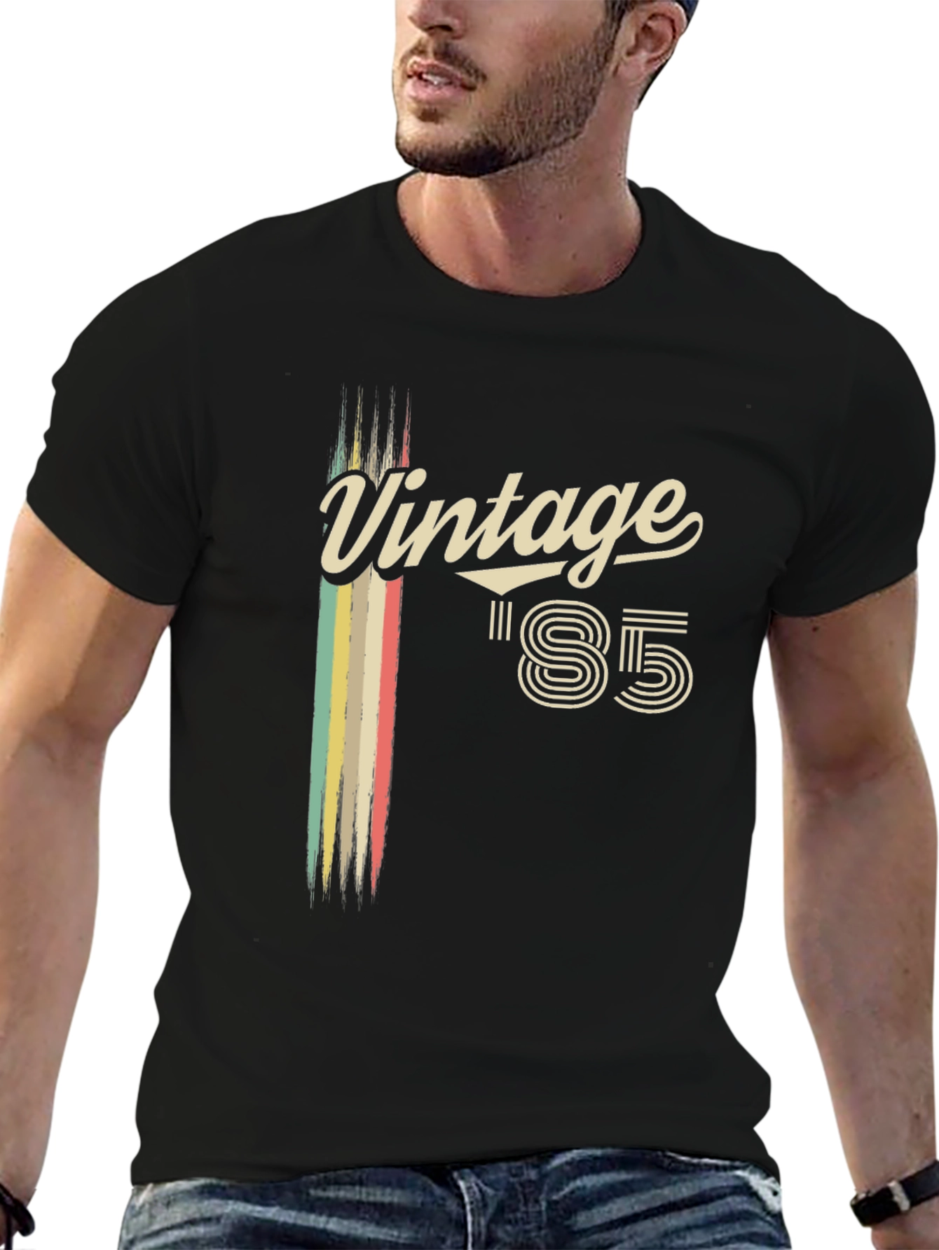 Black Vintage '85 Black T-Shirt view 6