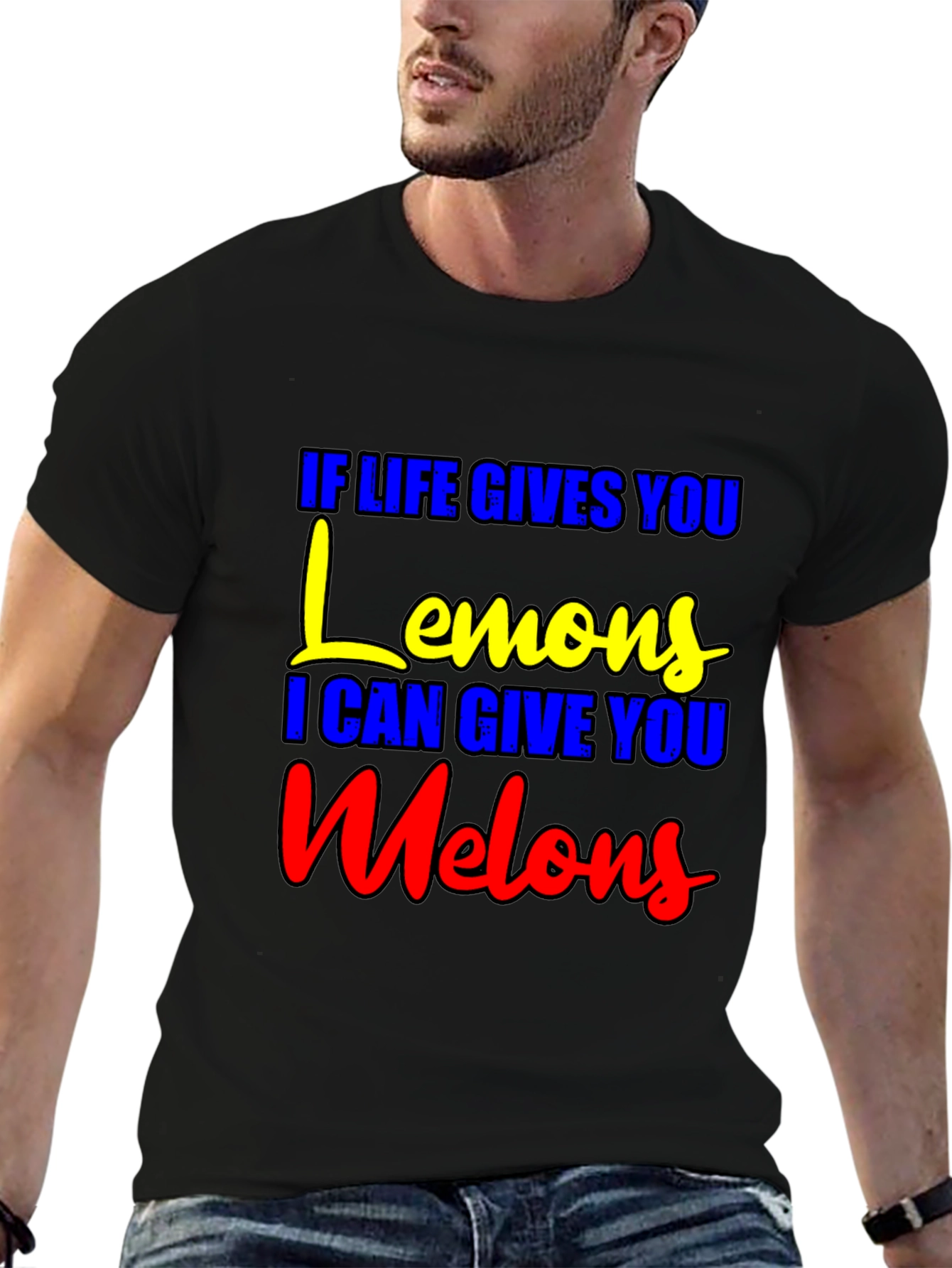 Black Life Gives You Lemons, Melons T-Shirt - Funny Graphic Tee view 6