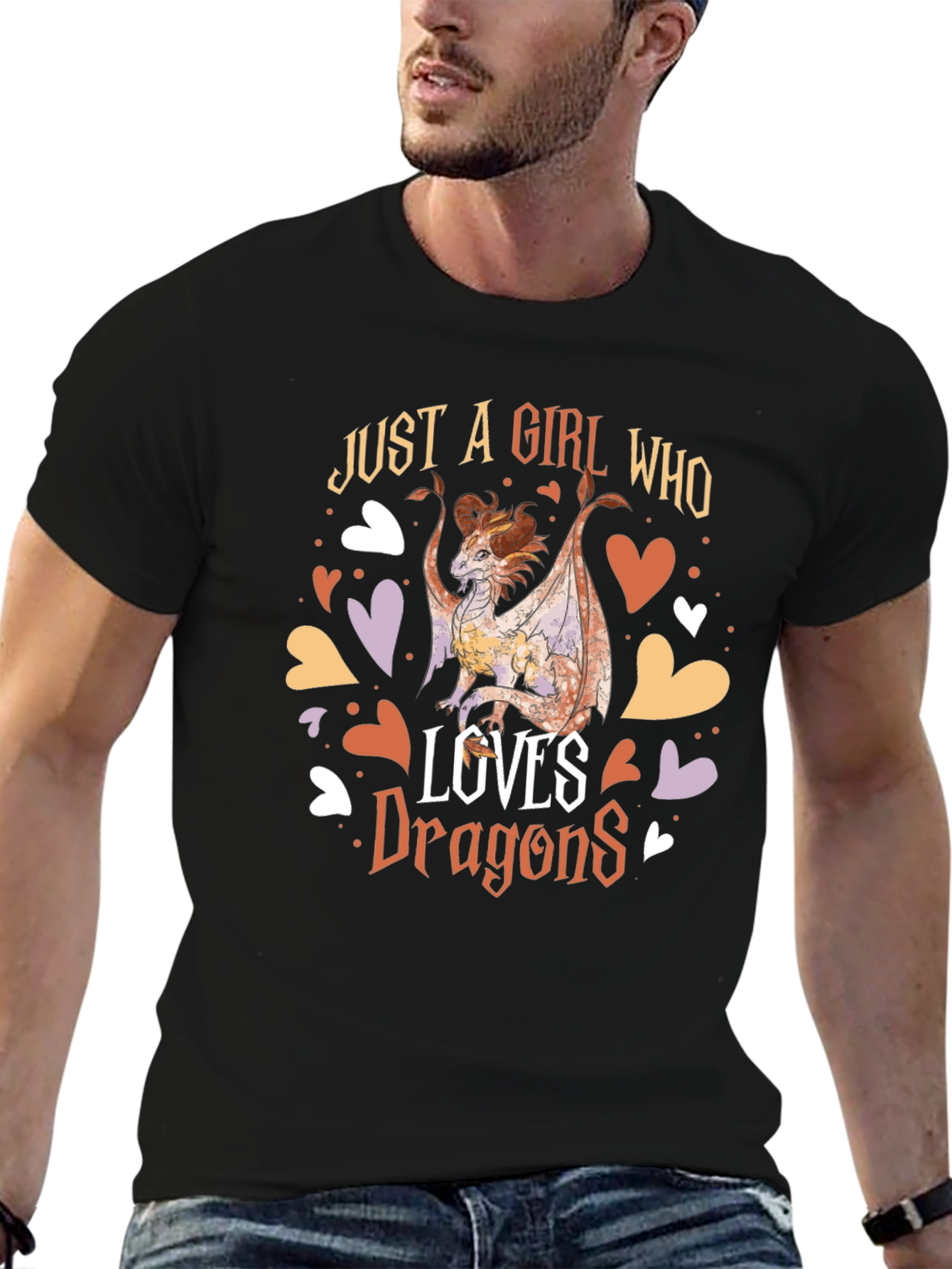 Black Dragon Lover Graphic T-Shirt view 6