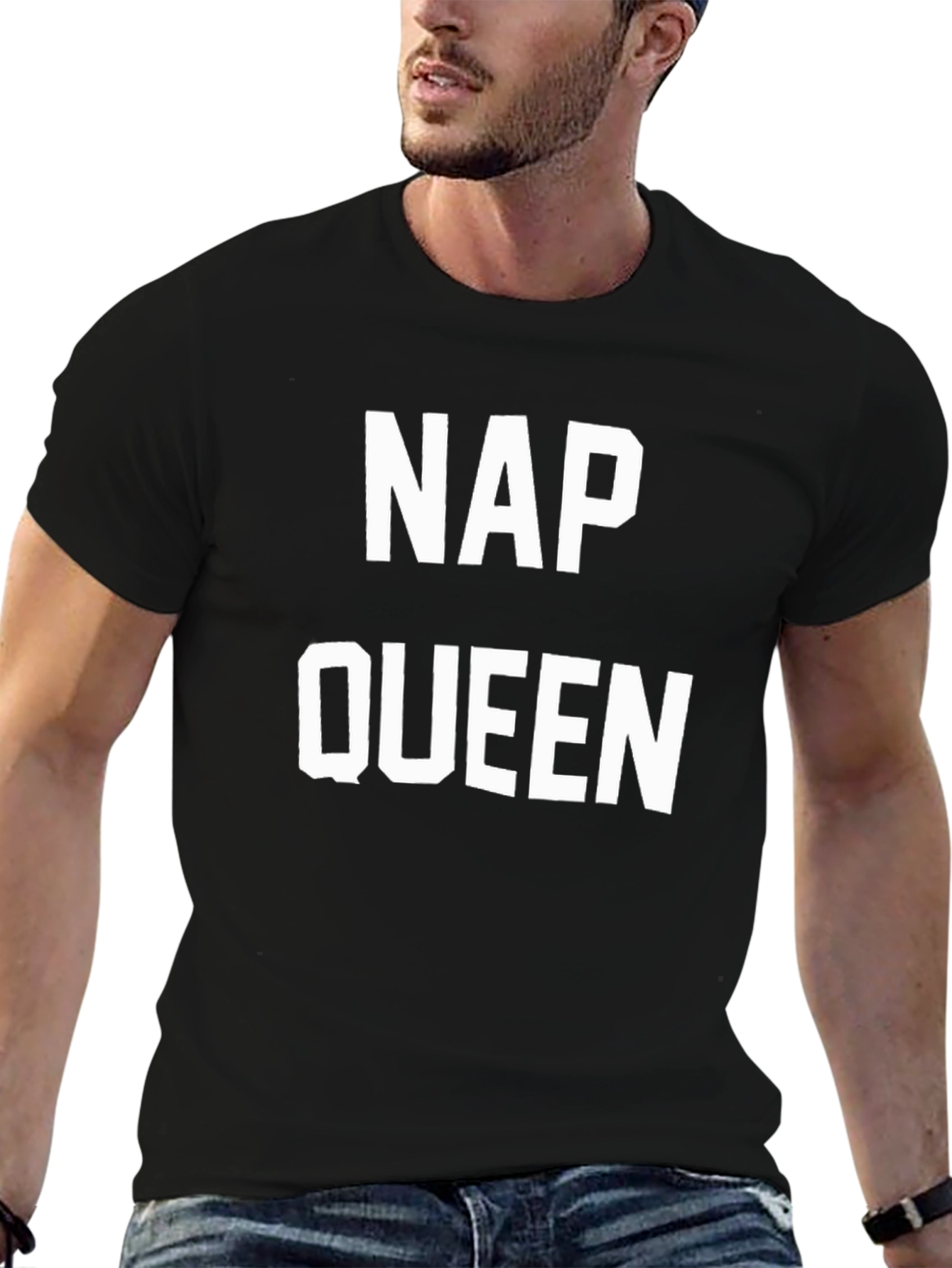Black Nap Queen Graphic T-Shirt - Casual Comfort view 6