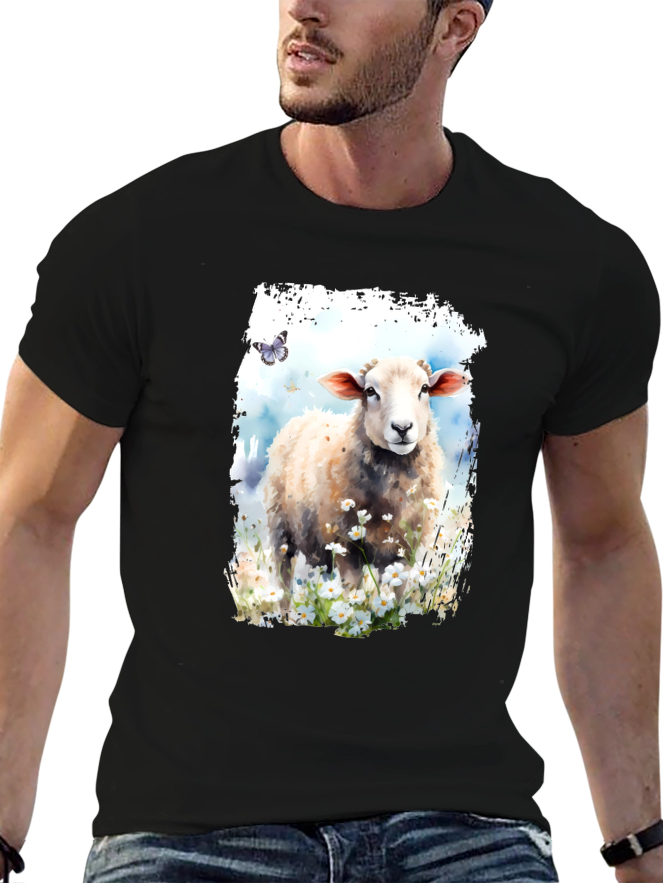 Black Sheep Meadow Black Graphic Tee view 6