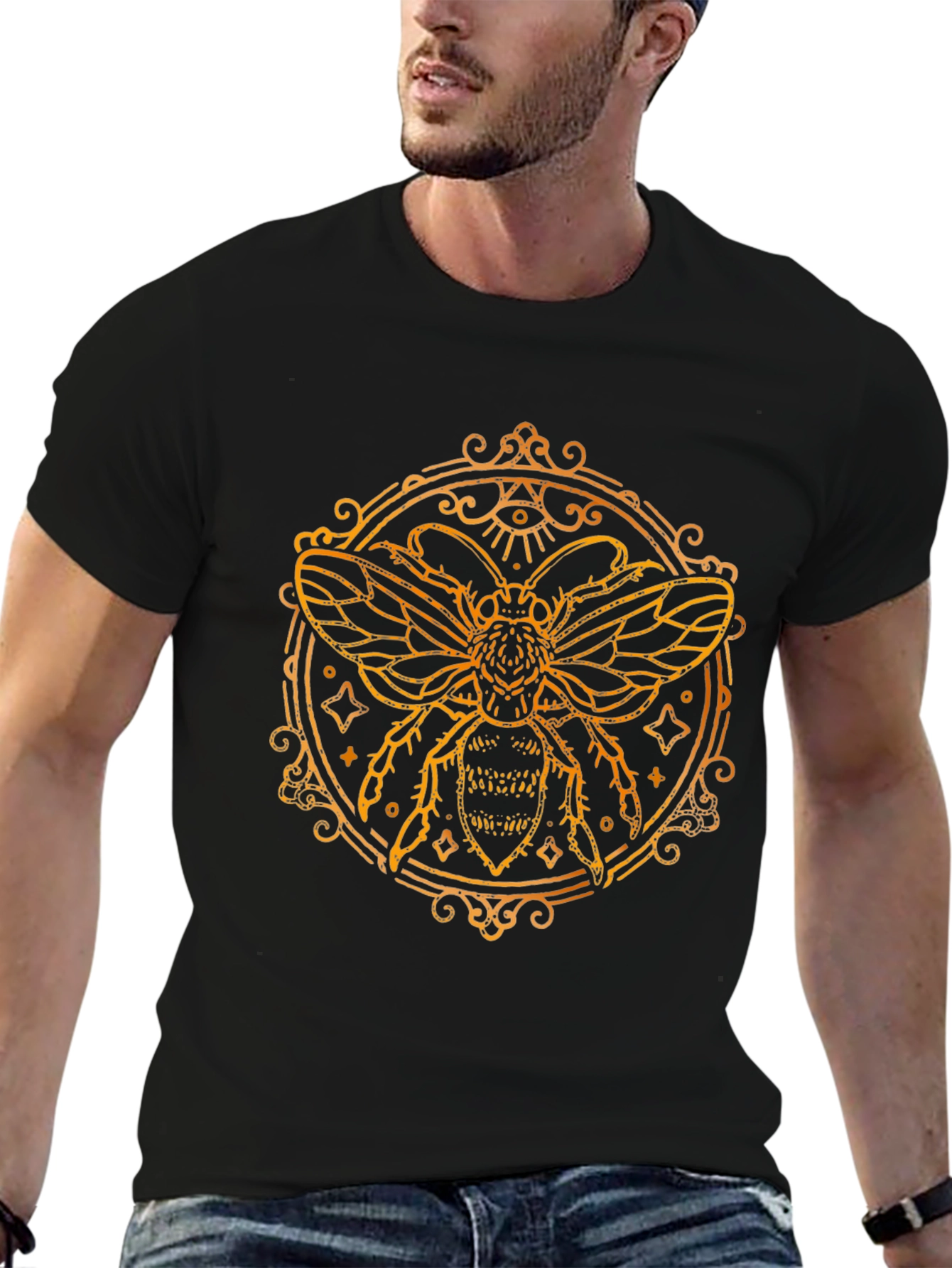 Black Bee Graphic Tee - Black T-Shirt view 6