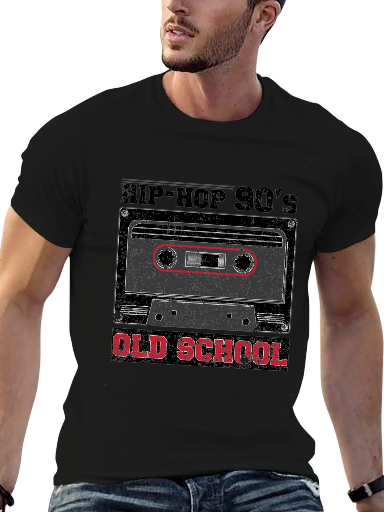 Black Hip-Hop 90's Old School Graphic T-Shirt view 6