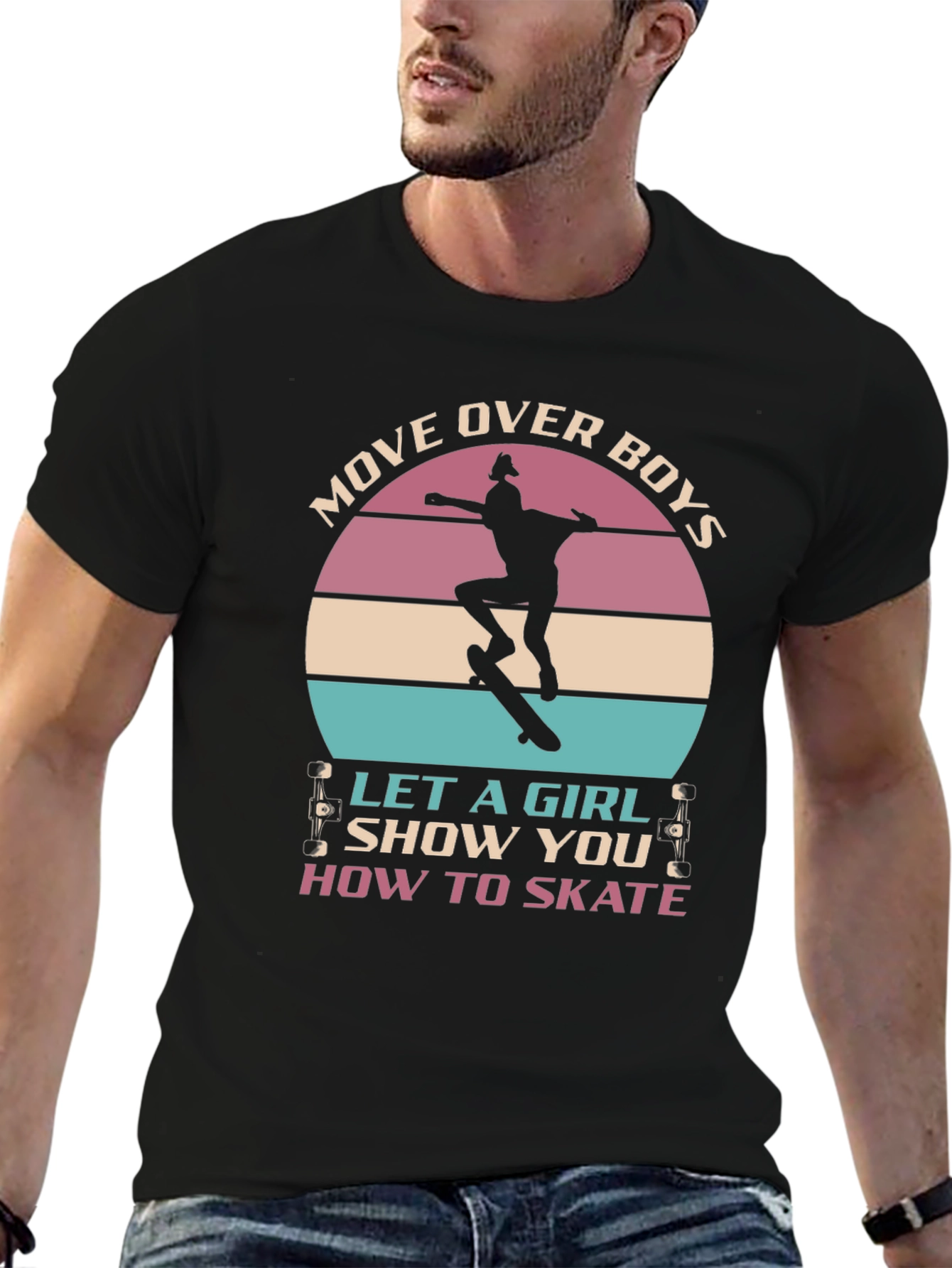 Girl Skater T-Shirt - Move Over Boys! - 6