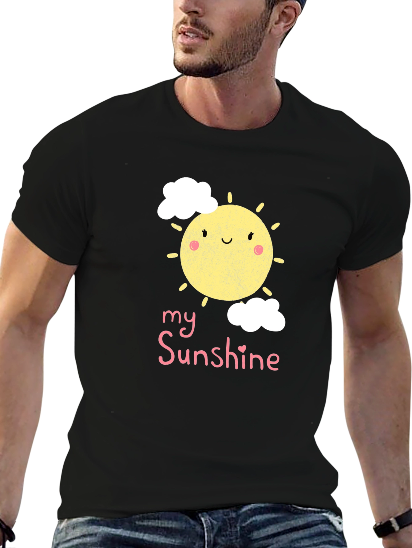Black My Sunshine Graphic Tee - Men's Black T-Shirt view 6