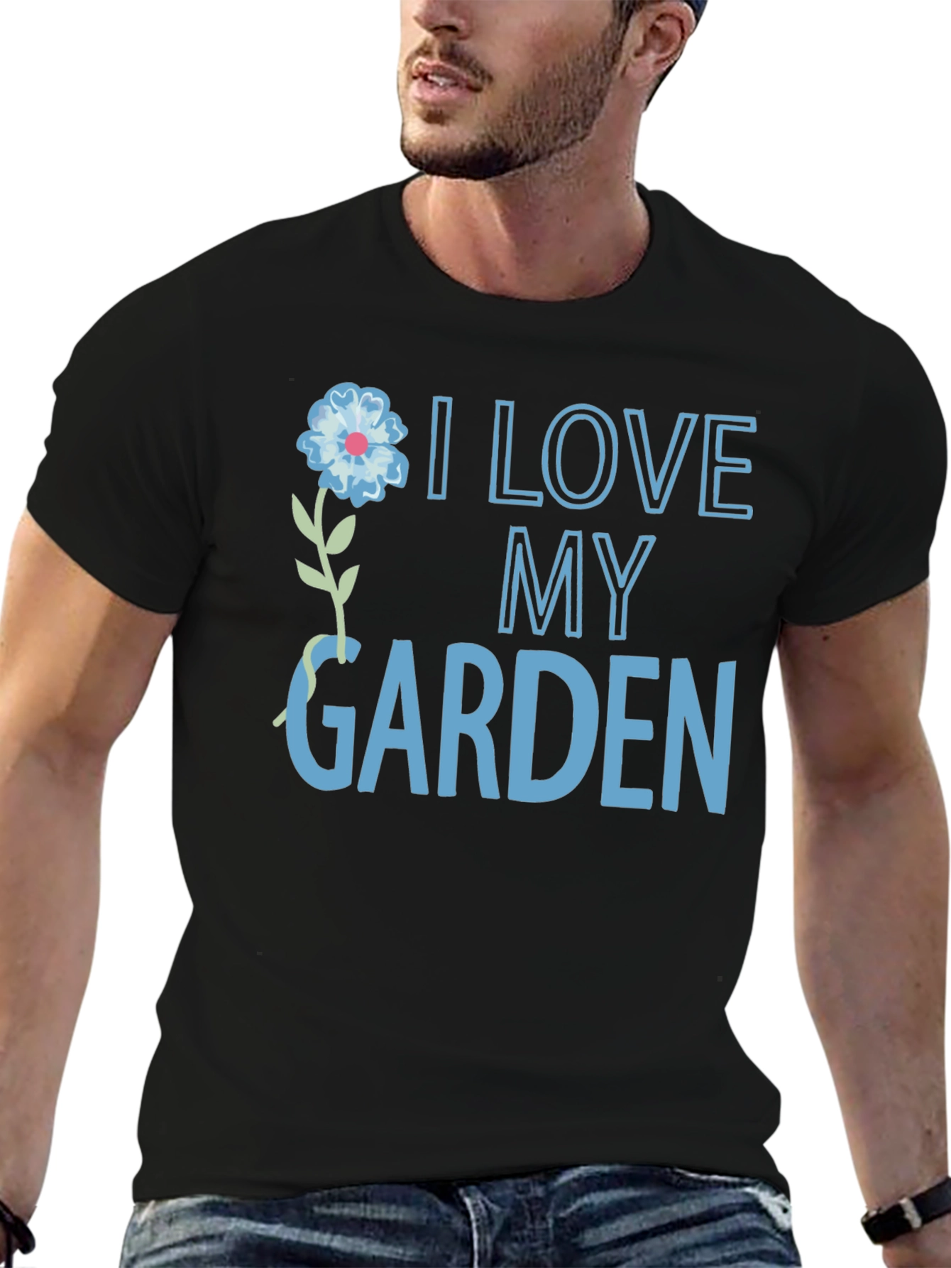 Black I Love My Garden T-Shirt view 6