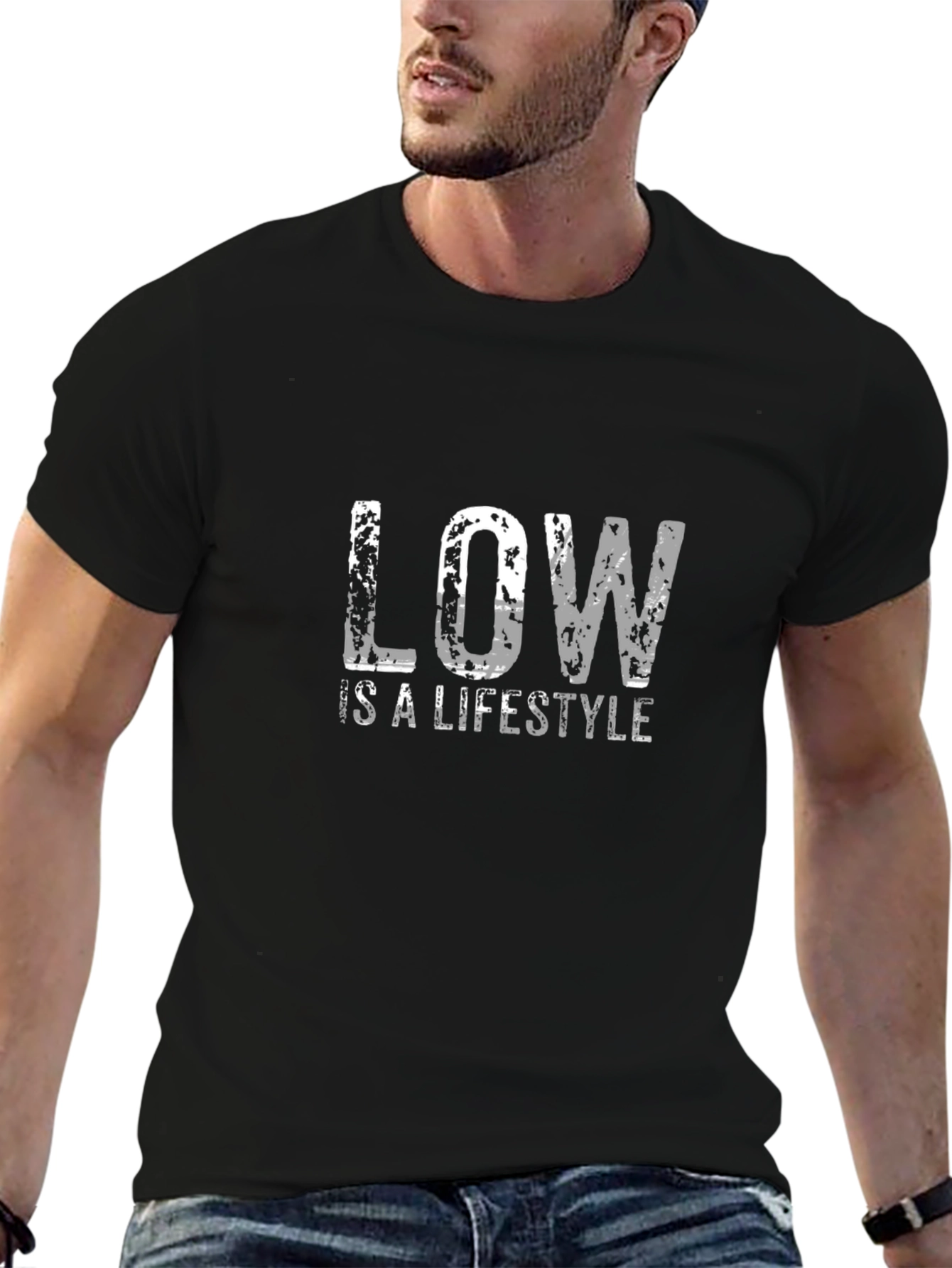Black Low is a Lifestyle Black Graphic Tee view 6