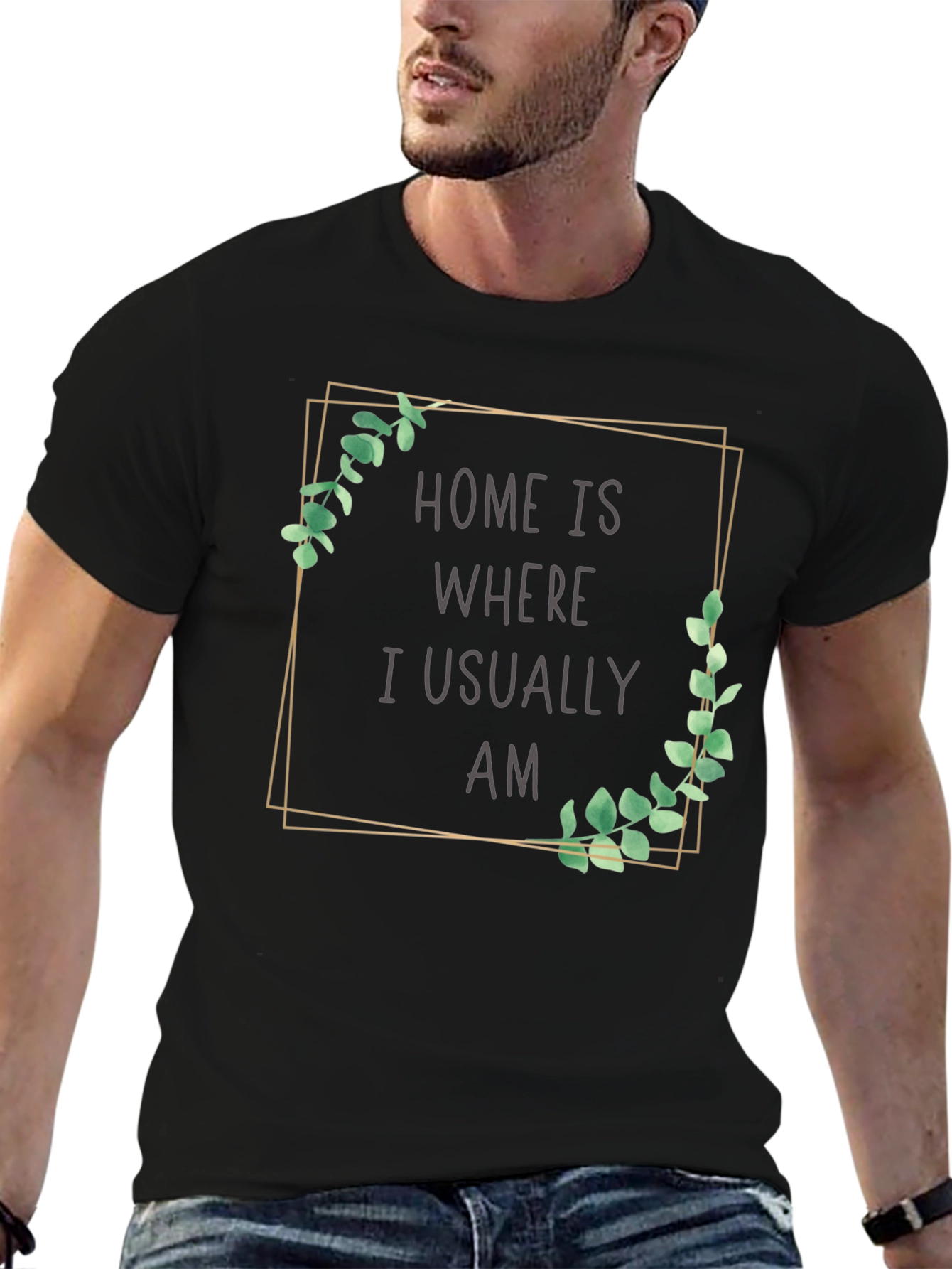 Black Home is Where I Am T-Shirt view 6