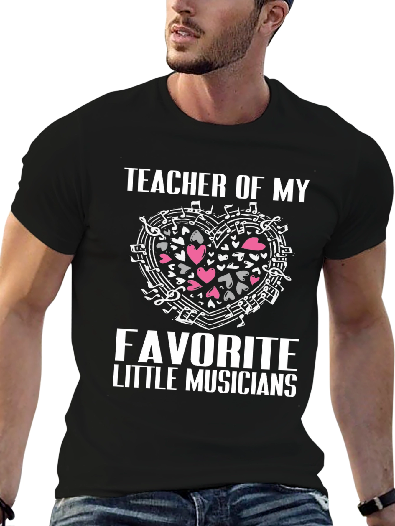 Black Music Teacher T-Shirt view 6
