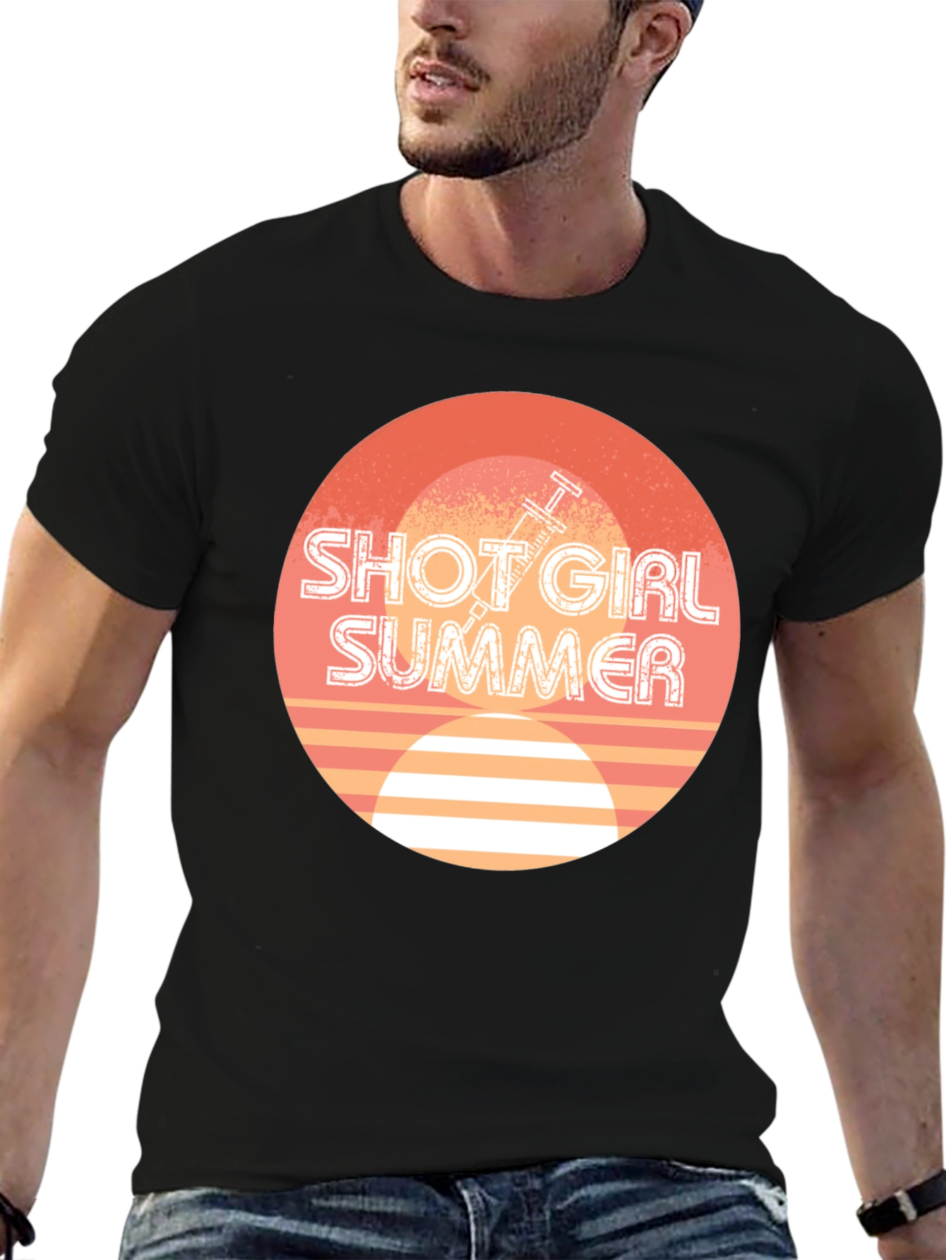 Black Shot Girl Summer Graphic Tee view 6