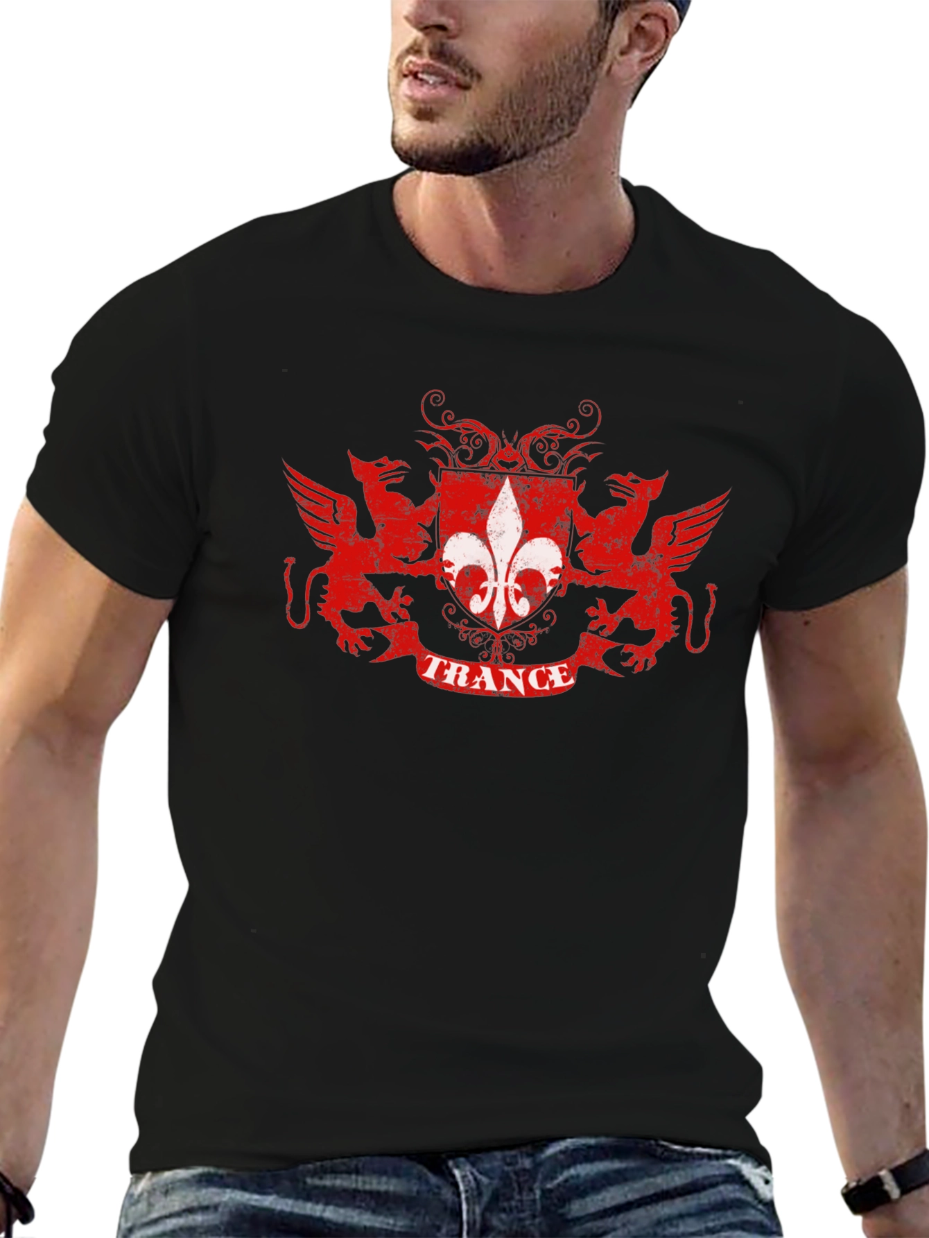 Black Trance Crest Black T-Shirt view 6