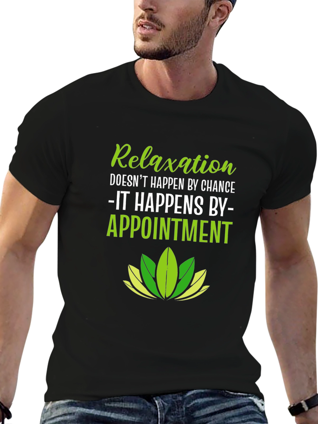 Black Relaxation by Appointment Black T-Shirt view 6