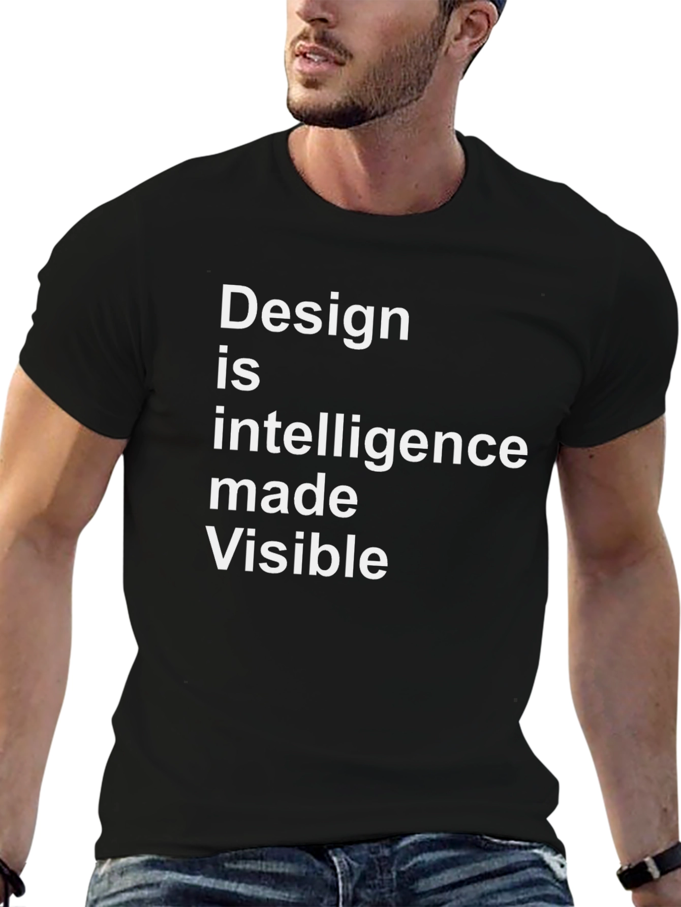 Black Design Intelligence Visible Graphic Tee view 6