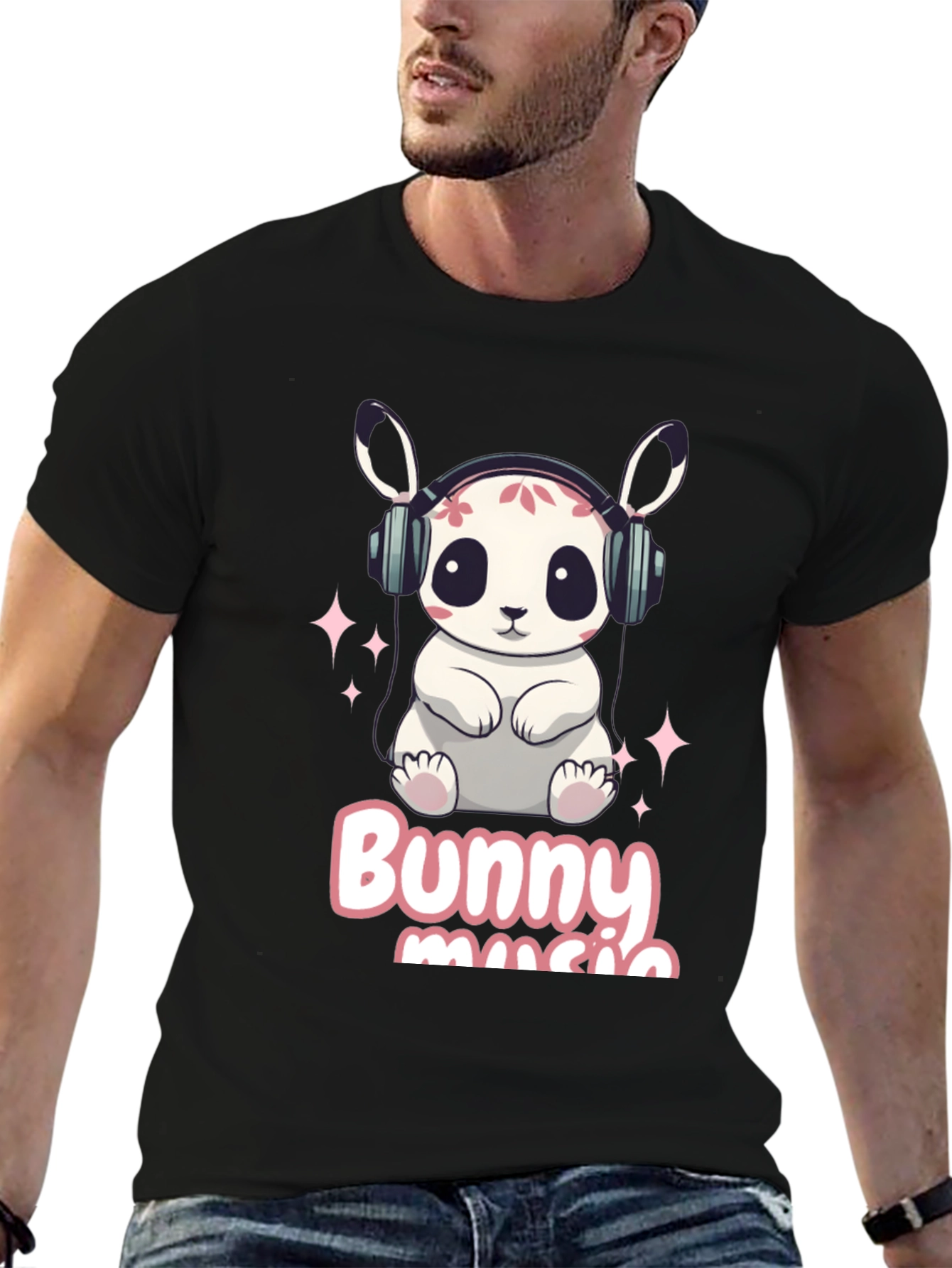 Black Bunny Music T-Shirt view 6