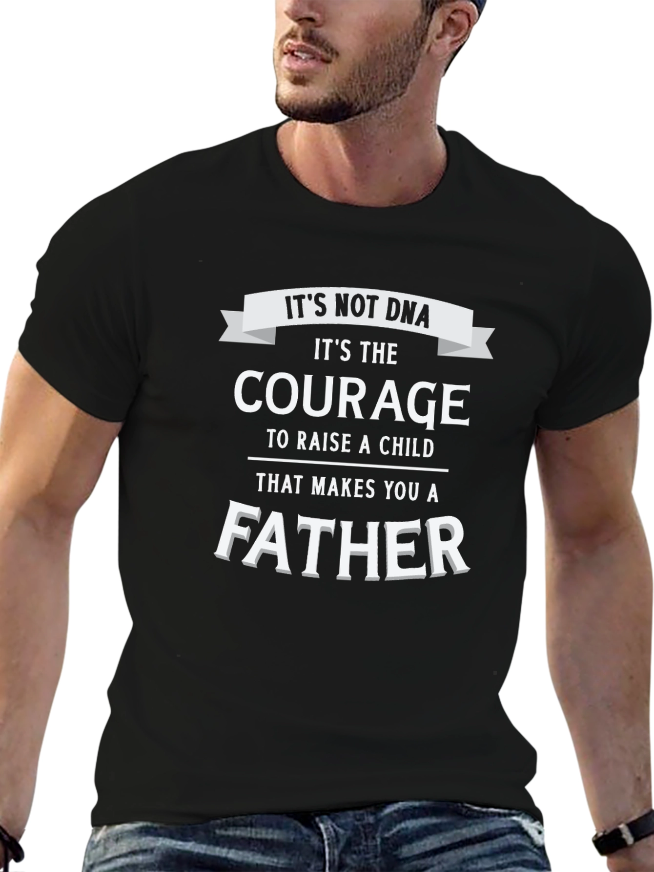 Black Courage Makes A Father T-Shirt view 6