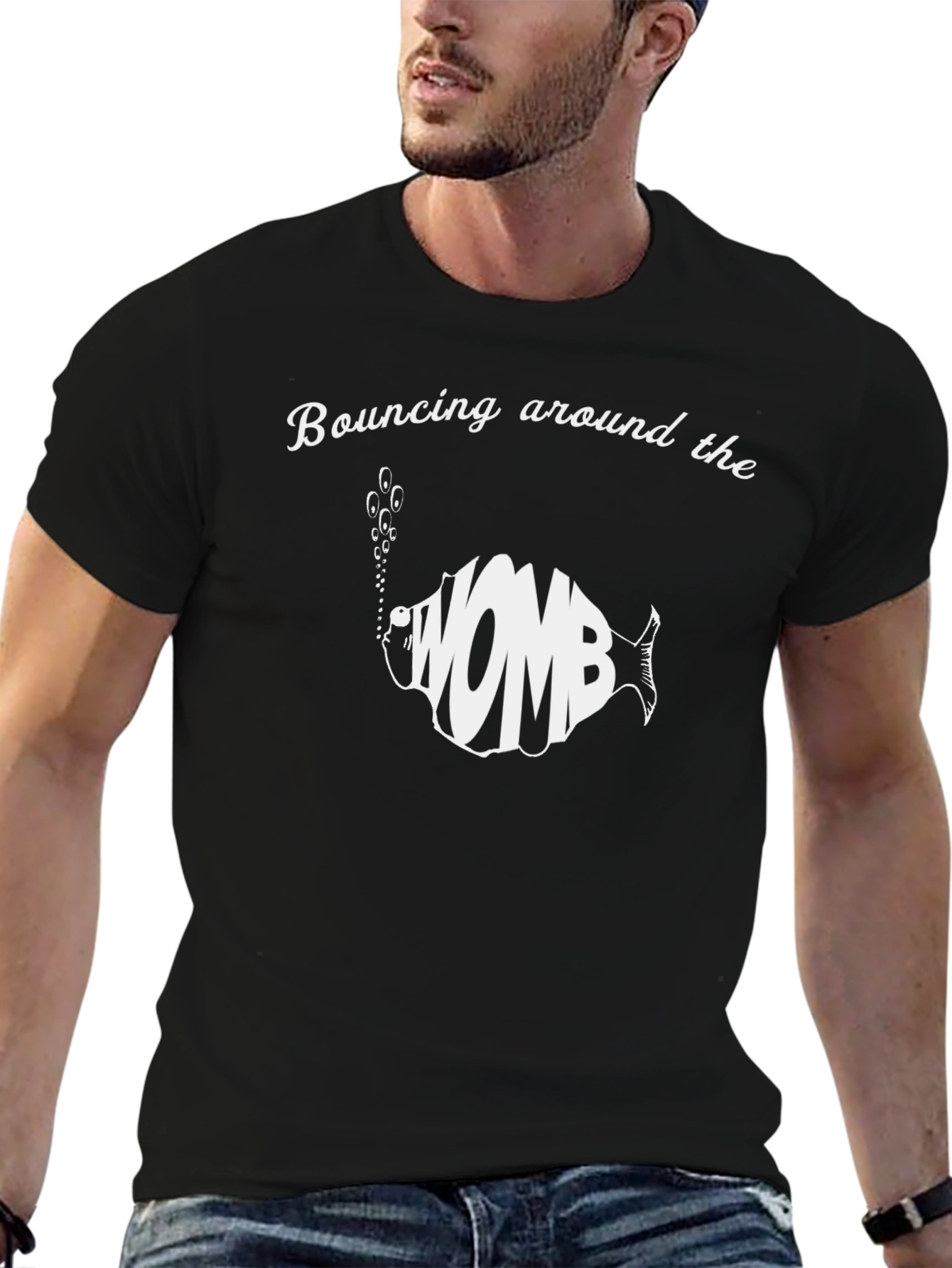 Black Bouncing Around The Womb Graphic Tee view 6