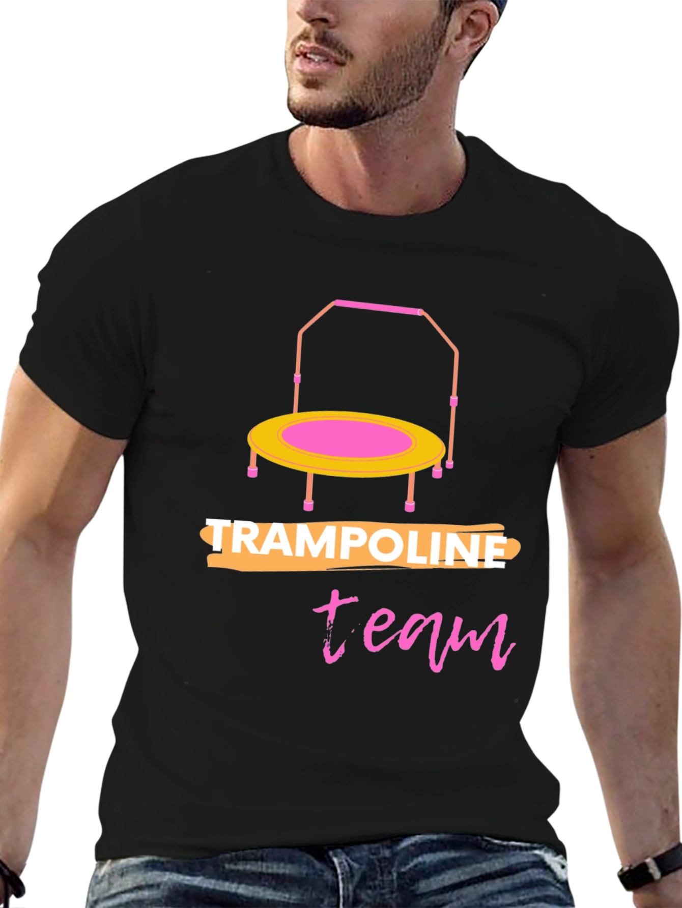 Black Trampoline Team Black T-Shirt view 6