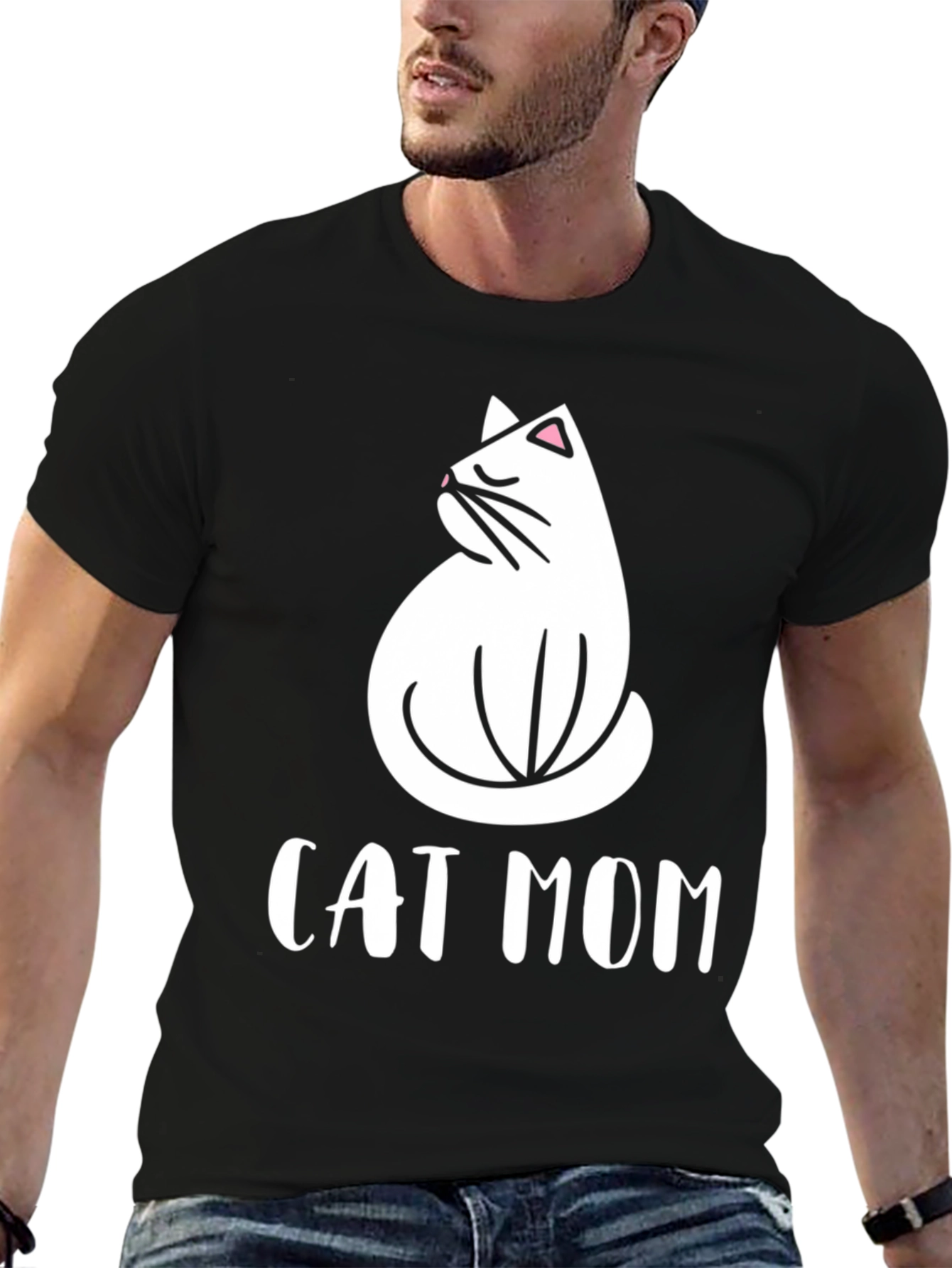 Black Cat Mom T-Shirt - Cute Cat Lover Apparel view 6