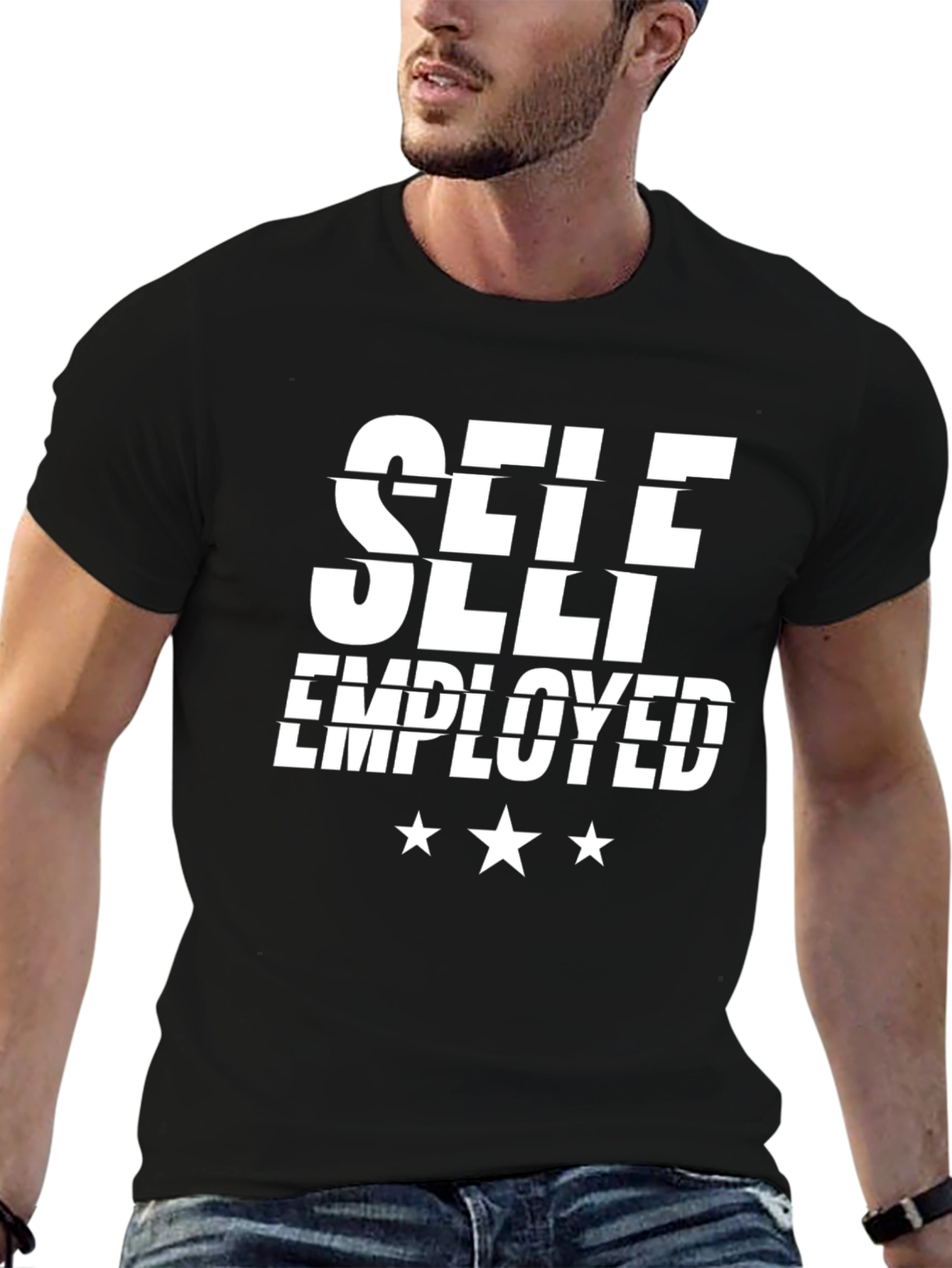 Self Employed Black Graphic Tee - 6