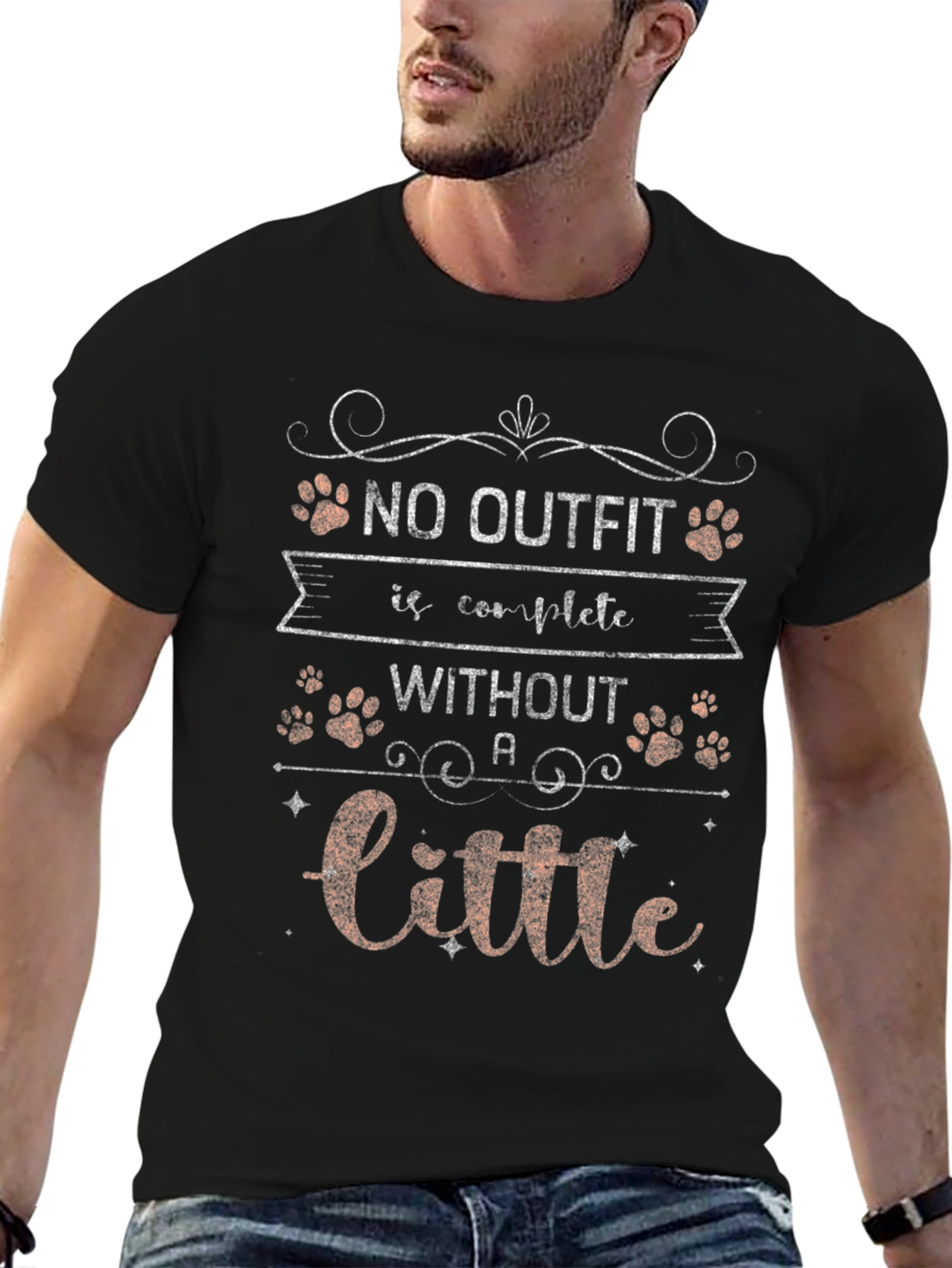 Black Dog Lover T-Shirt: "No Outfit Is Complete Without A Little..." view 6