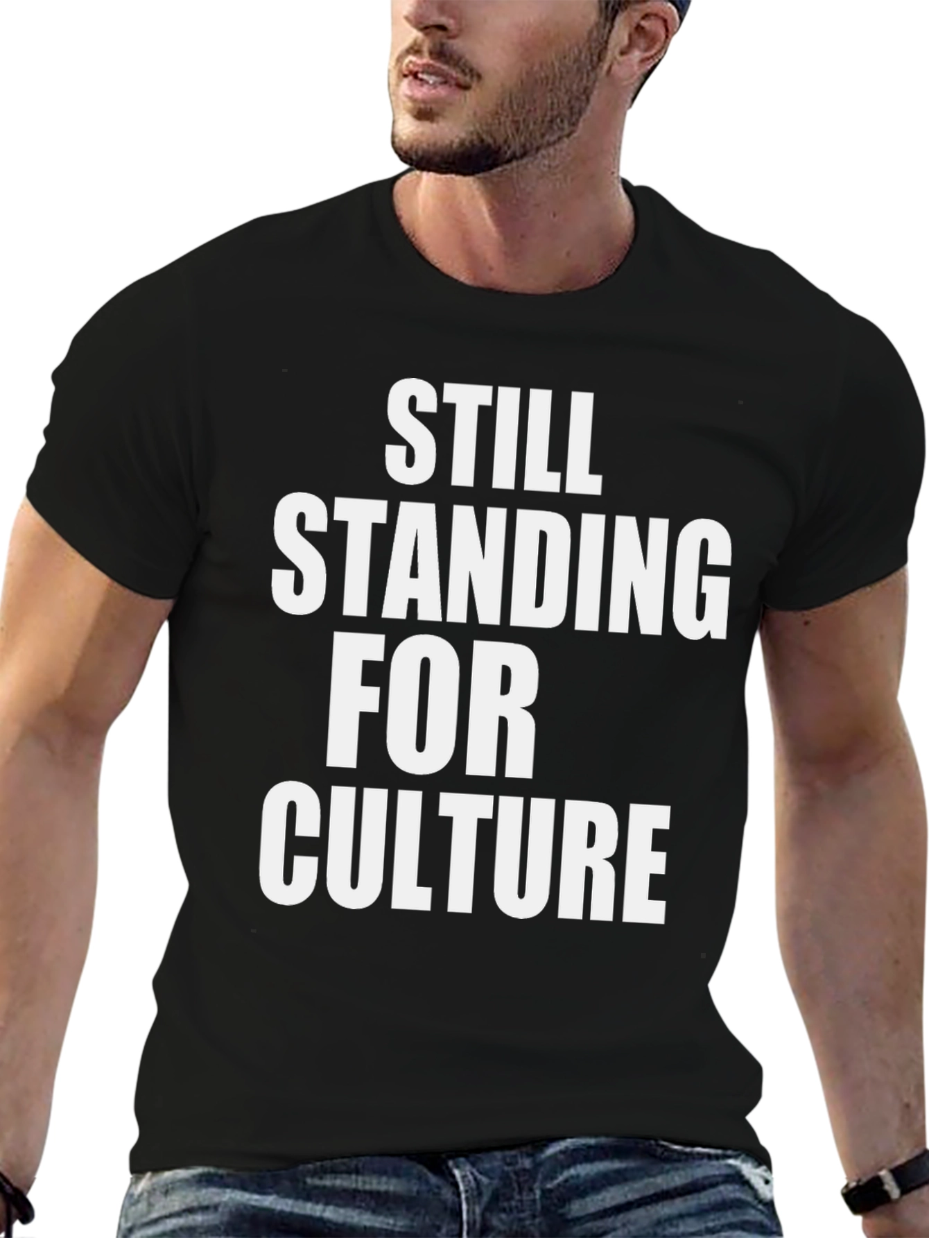 Black Still Standing For Culture Black Graphic T-Shirt view 6