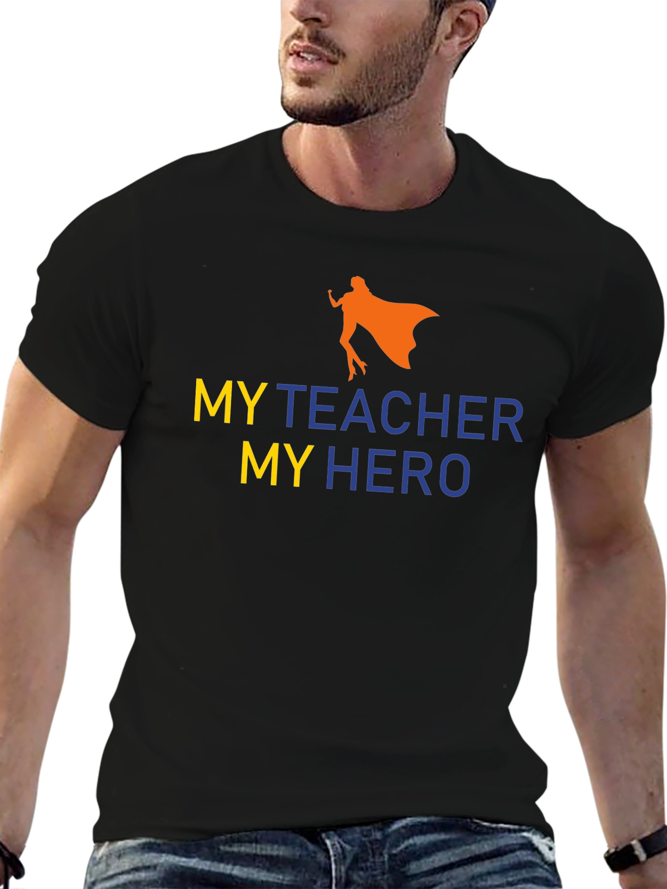 Black My Teacher My Hero Graphic Tee view 6